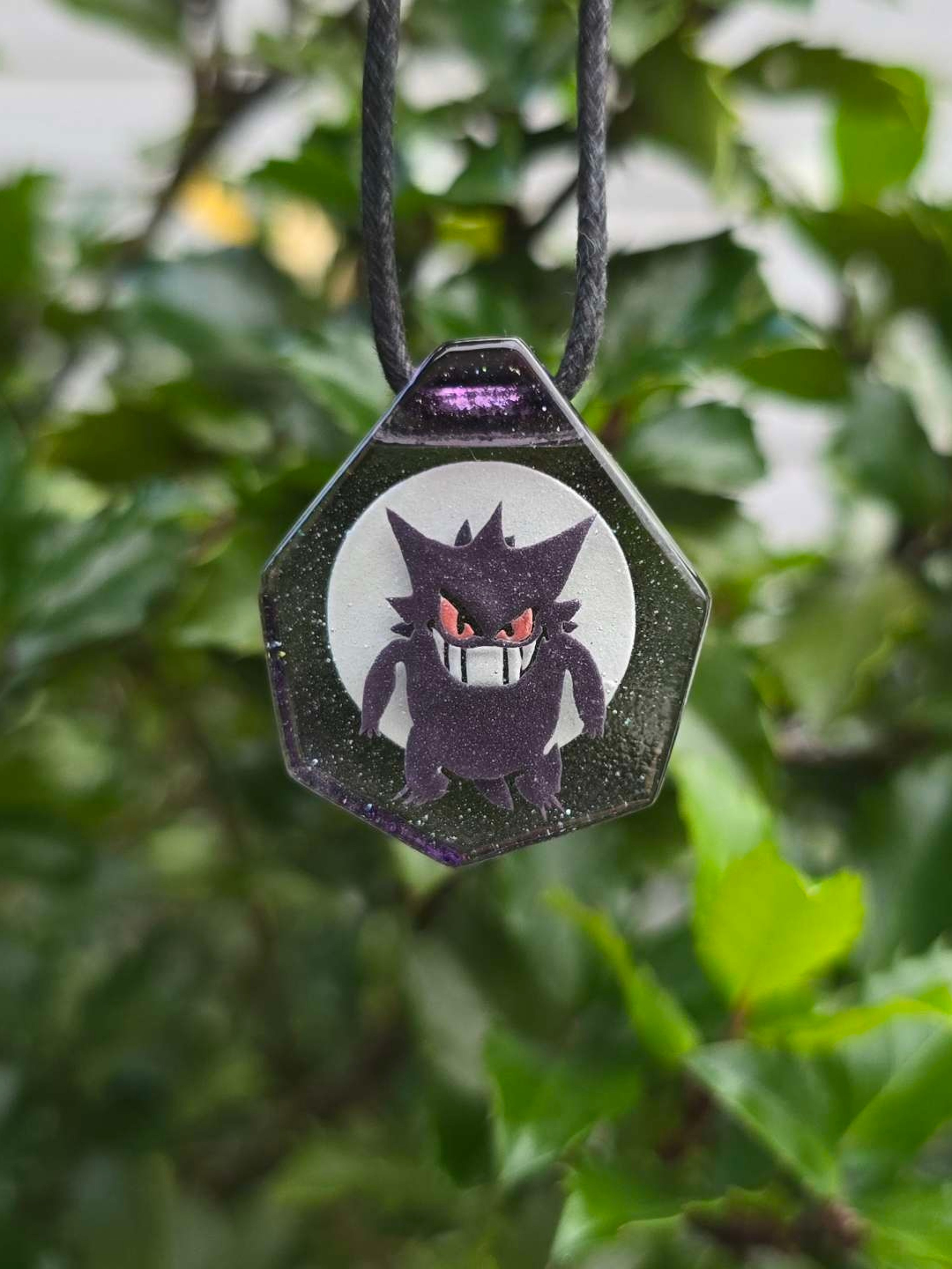 Preview pic of Sabrina's Gengar Layered Glow Pokemon Pendant