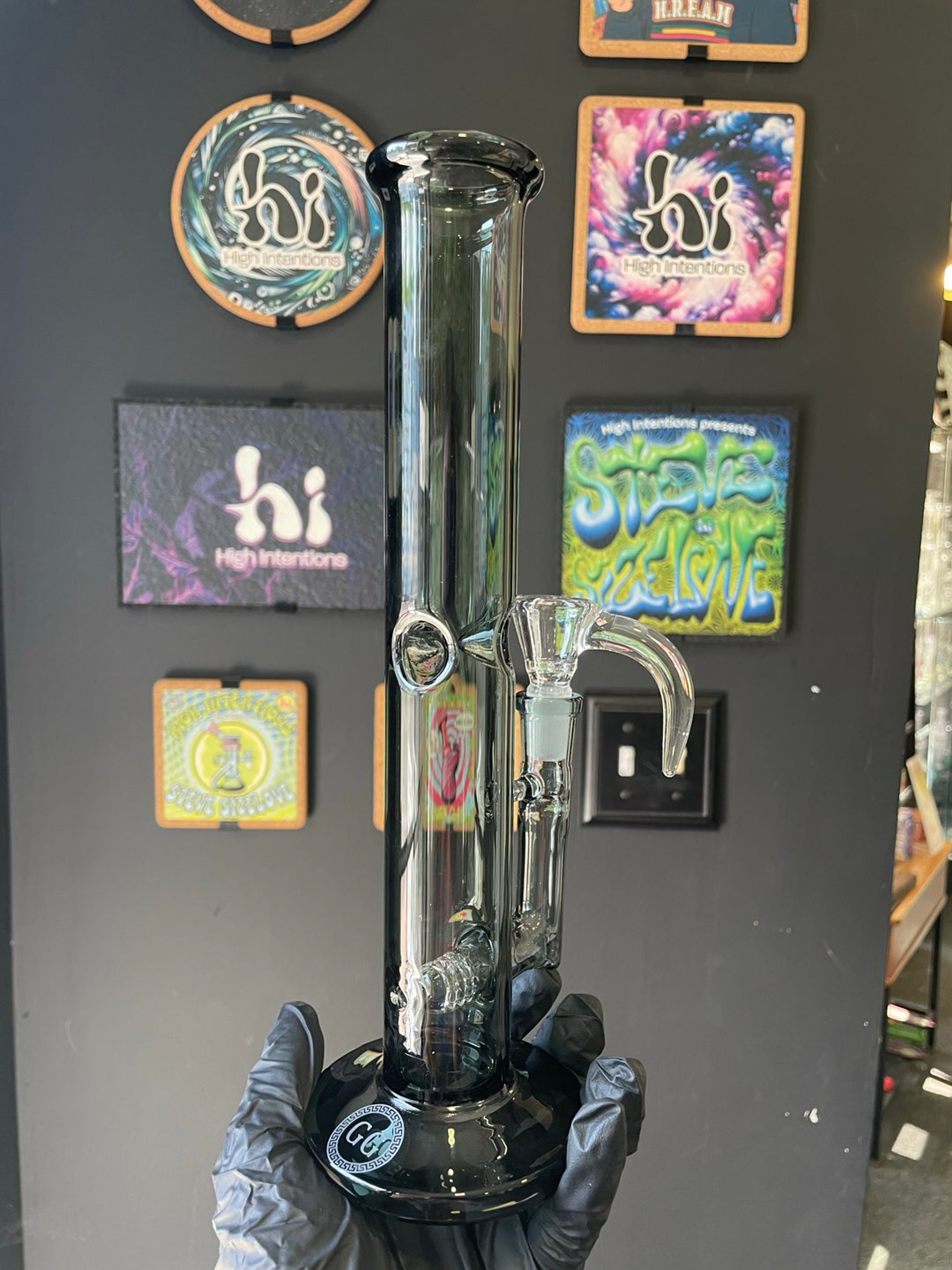 Preview pic of Greek Glass Mini Gridded Tube Gray