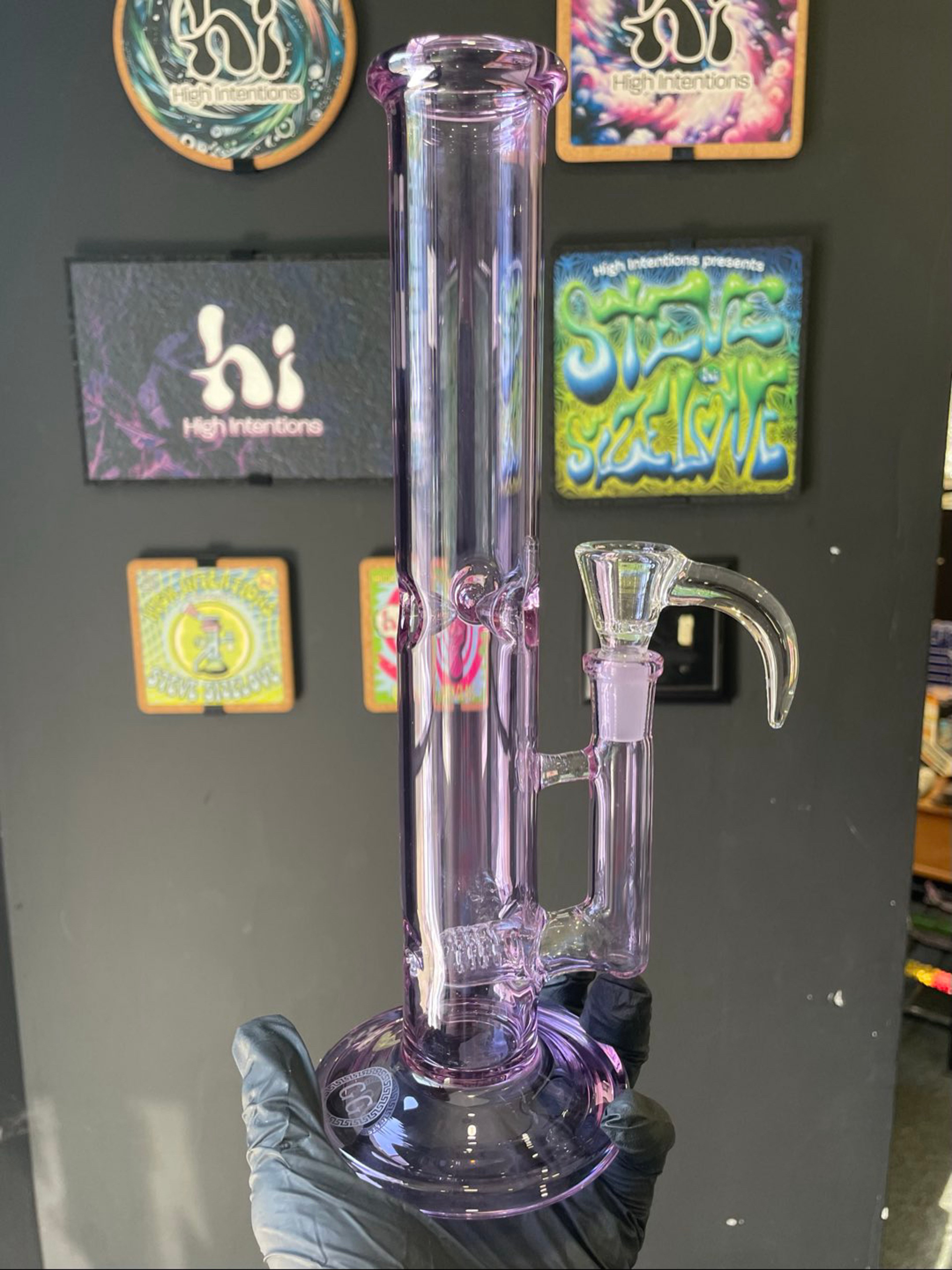 Preview pic of Greek Glass Mini Gridded Tube Purple