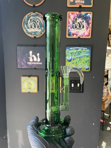 Preview pic of Greek Glass Mini Gridded Tube Green