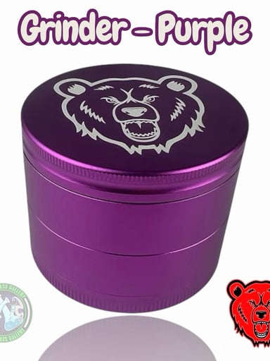 Preview pic of Bear Quartz - Aluminum 4pc Grinder 60mm - Purple
