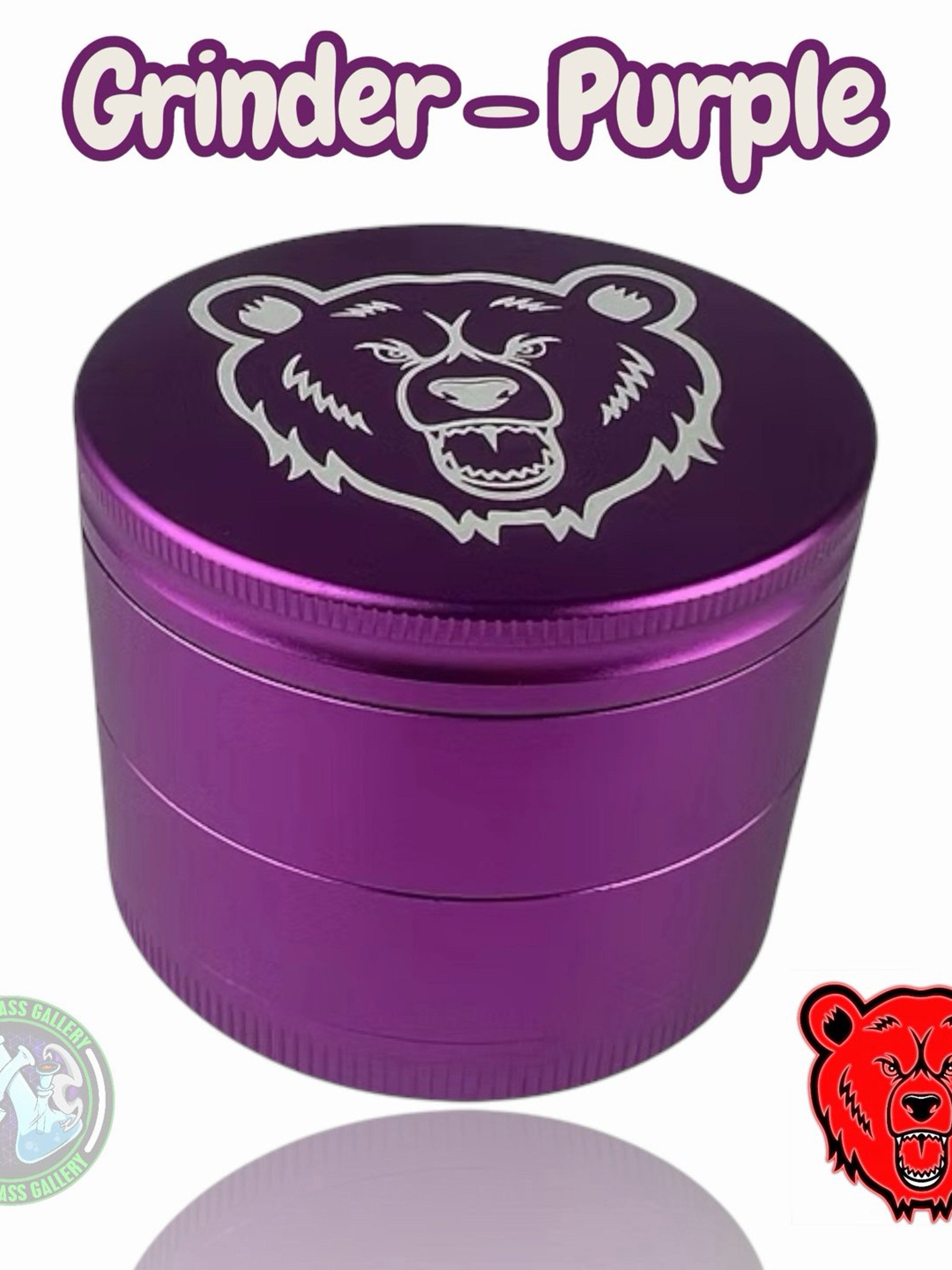 Preview pic of Bear Quartz - Aluminum 4pc Grinder 60mm - Purple