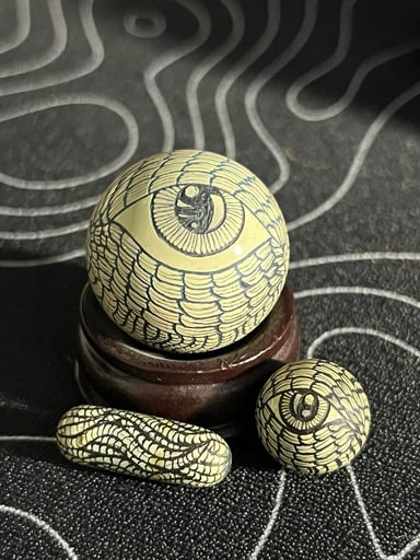 Preview pic of GlassbyGing / Glass by Ging Fully Carved Slurper Set
