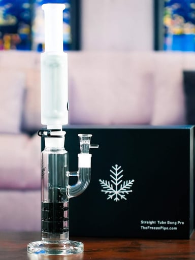 Preview pic of FREEZE PIPE STRAIGHT TUBE PRO XL REVOLVER COIL WITH BOX (NON ORIGINAL BOWL PIECE)