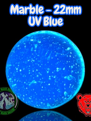 Preview pic of Bear Quartz - Marble 22mm - UV Blue