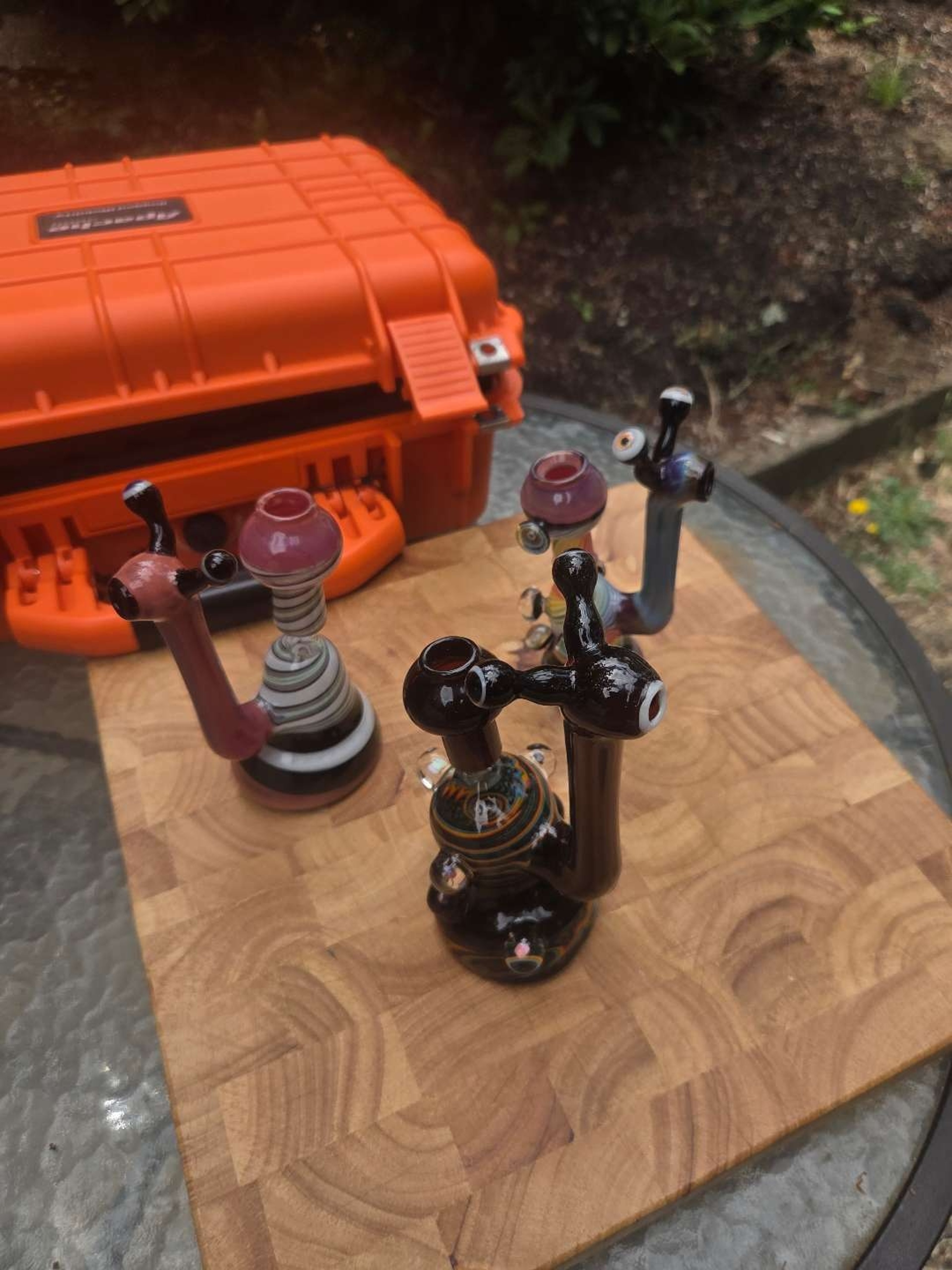 Preview pic of 3 Custom Heady 🐌 Snail Glass Dab Rigs