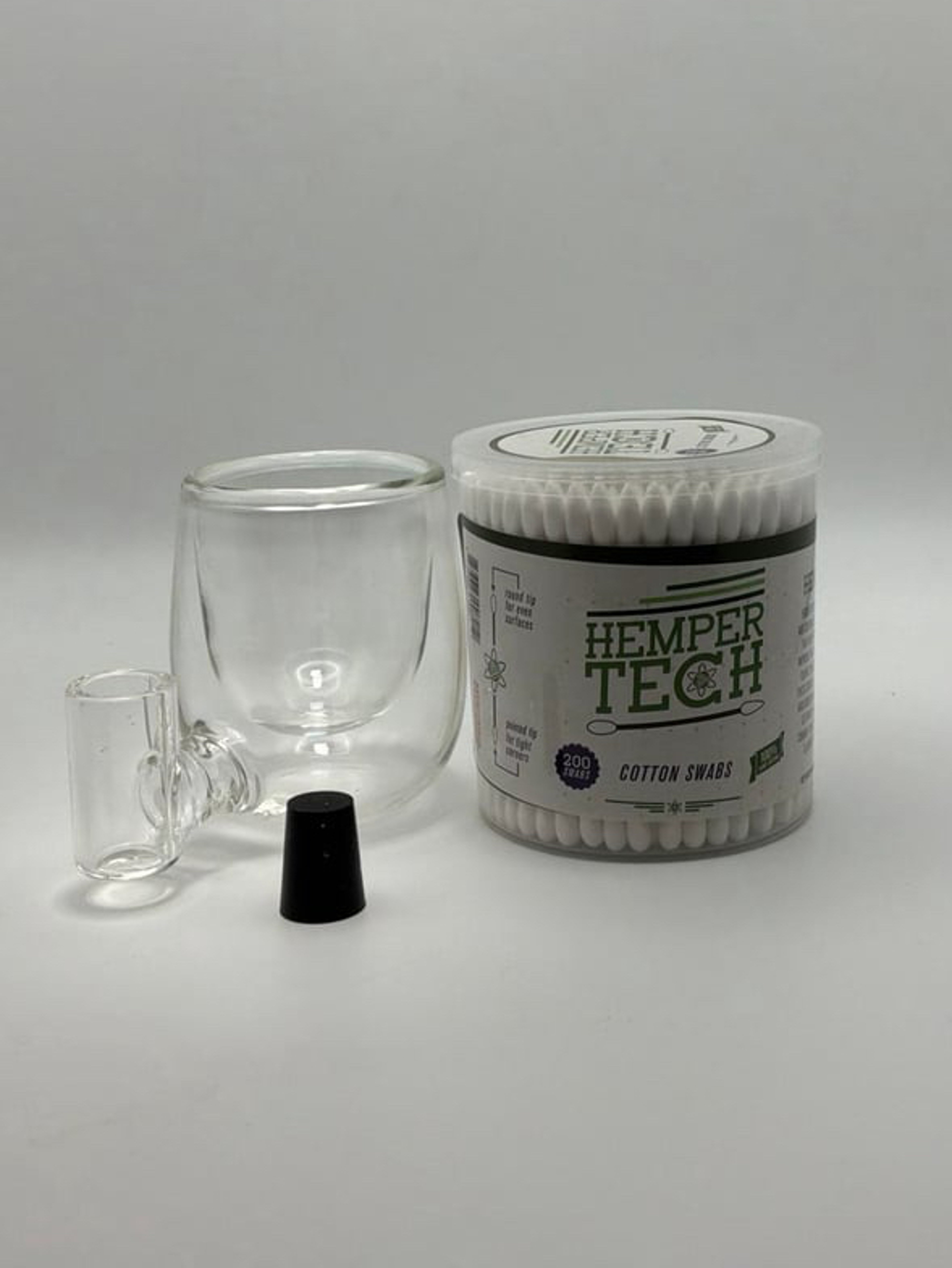 Preview pic of Clear ISO Station - 200 Count Hemper Tech Cotton Swabs Combo