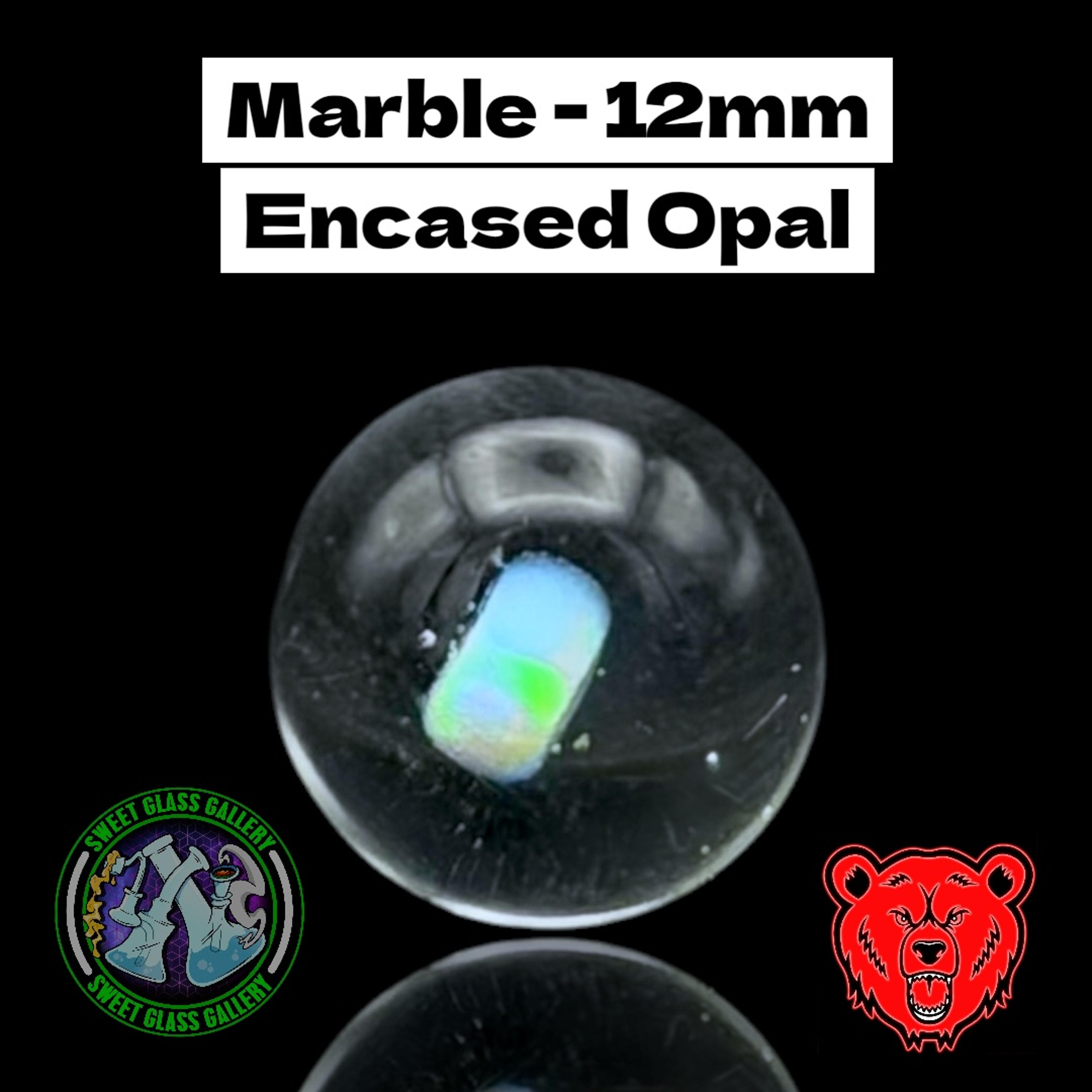 Preview pic of Bear Quartz - Guard Marble 12mm - Encased Opal