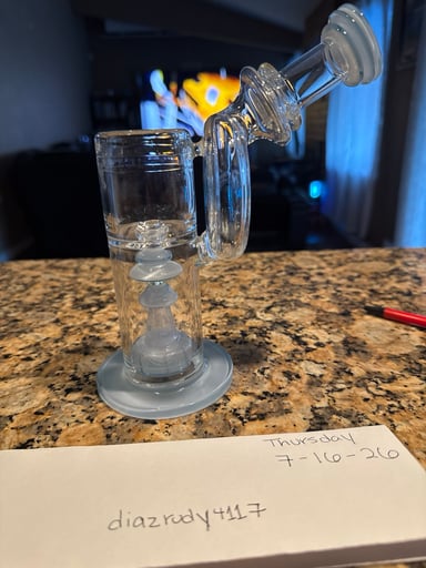 Preview pic of Slate Glass Lighthouse Bubbler – Puffco Marketplace Drop