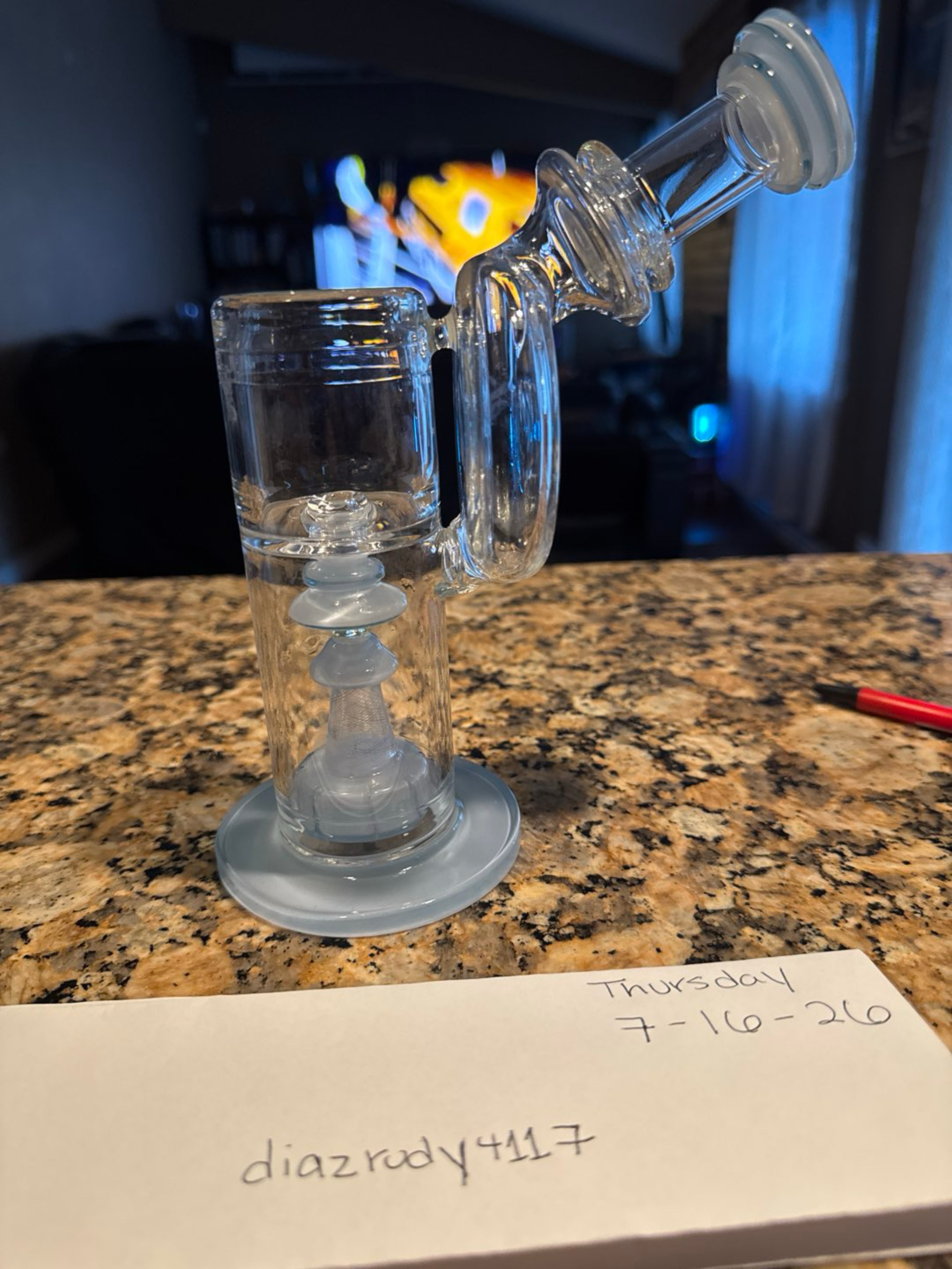 Preview pic of Slate Glass Lighthouse Bubbler – Puffco Marketplace Drop