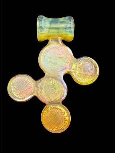 Preview pic of Brand New 5 Coin Fume Pendant Rex Glass