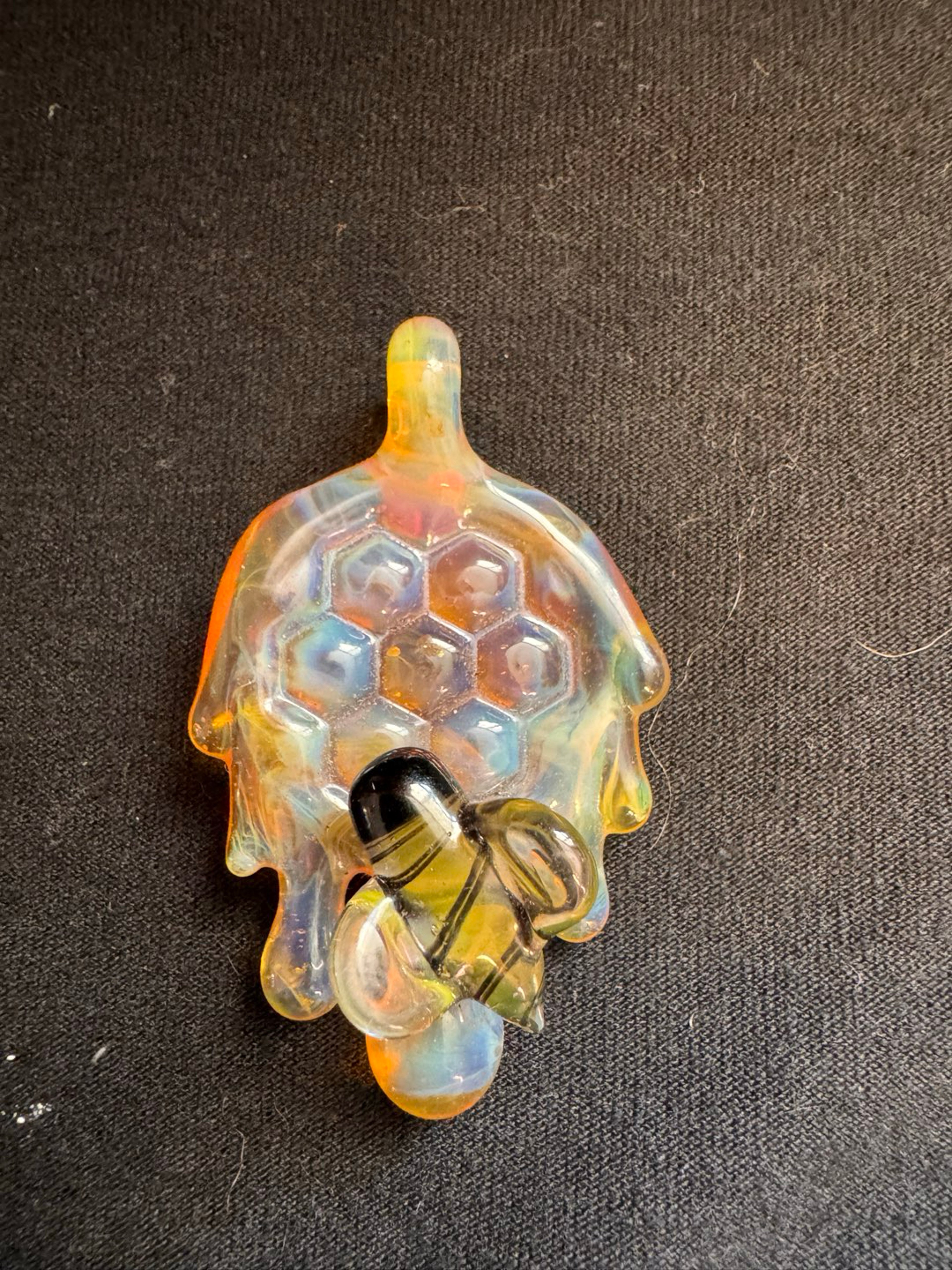 Preview pic of Honeycomb Honeybee Pendant