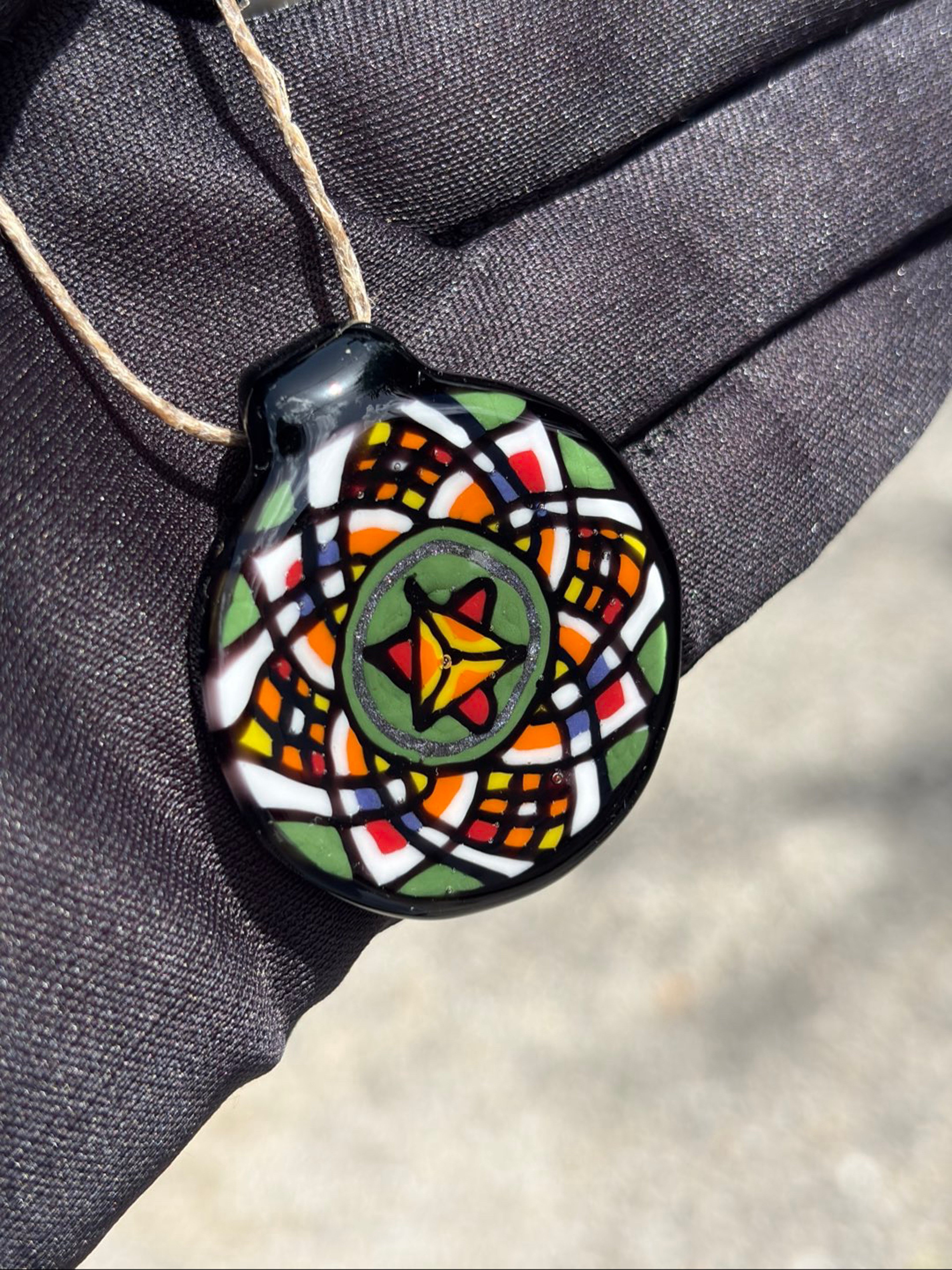 Preview pic of SYMBIARTIC glass pendant (signed)