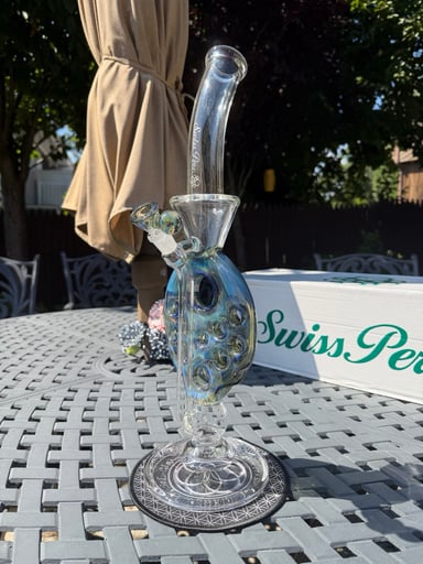 Preview pic of Swiss Perc Studios Deppes Darkness Full Size 14mm Bent Neck Tube