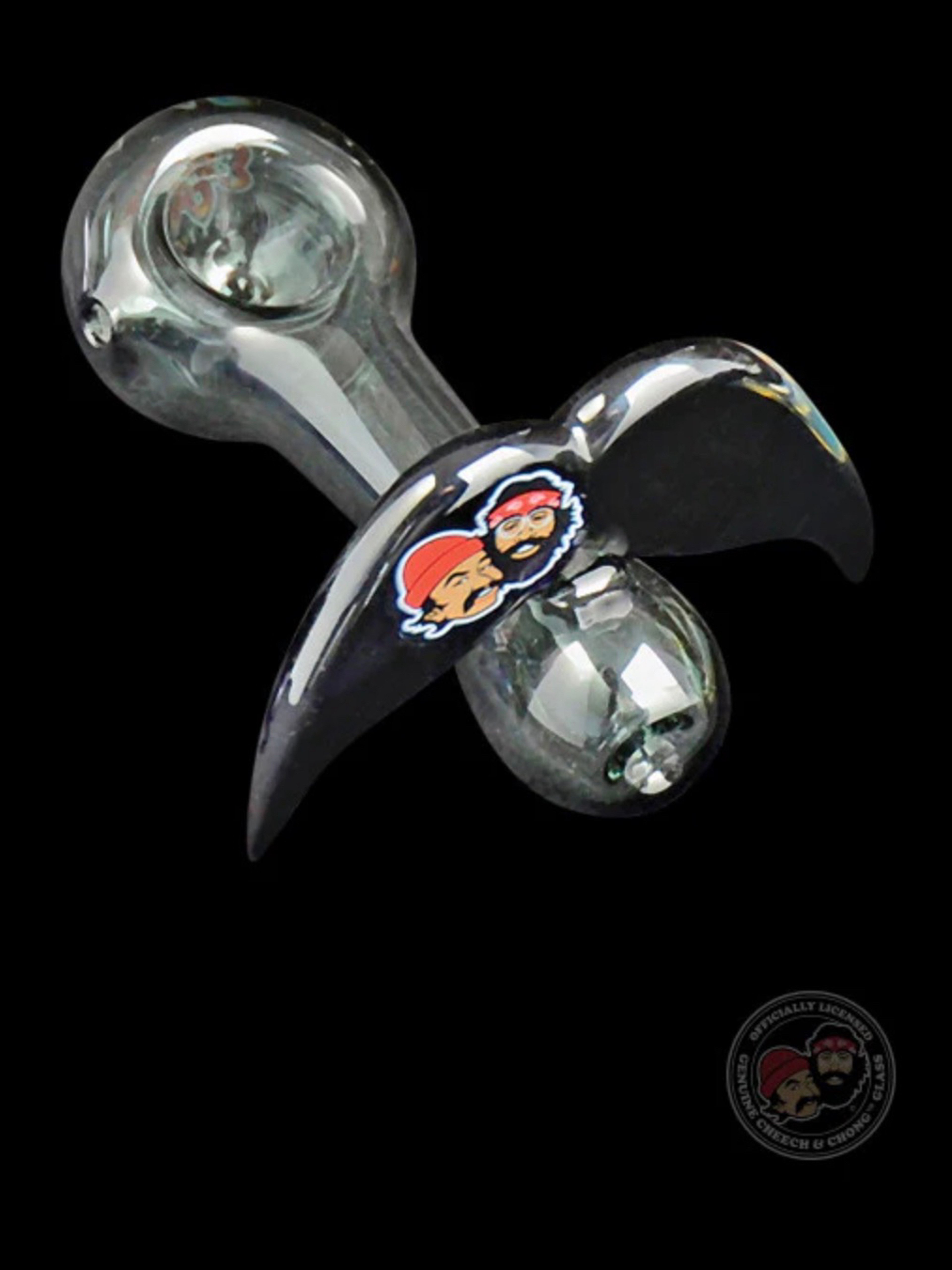 Cheech & Chong® Smoke Glass 4" Moustache Ride Hand Pipe image 0