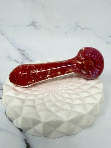 Preview pic of 4.5” Lava Red Lightly Fumed Smoking Glass Pipe