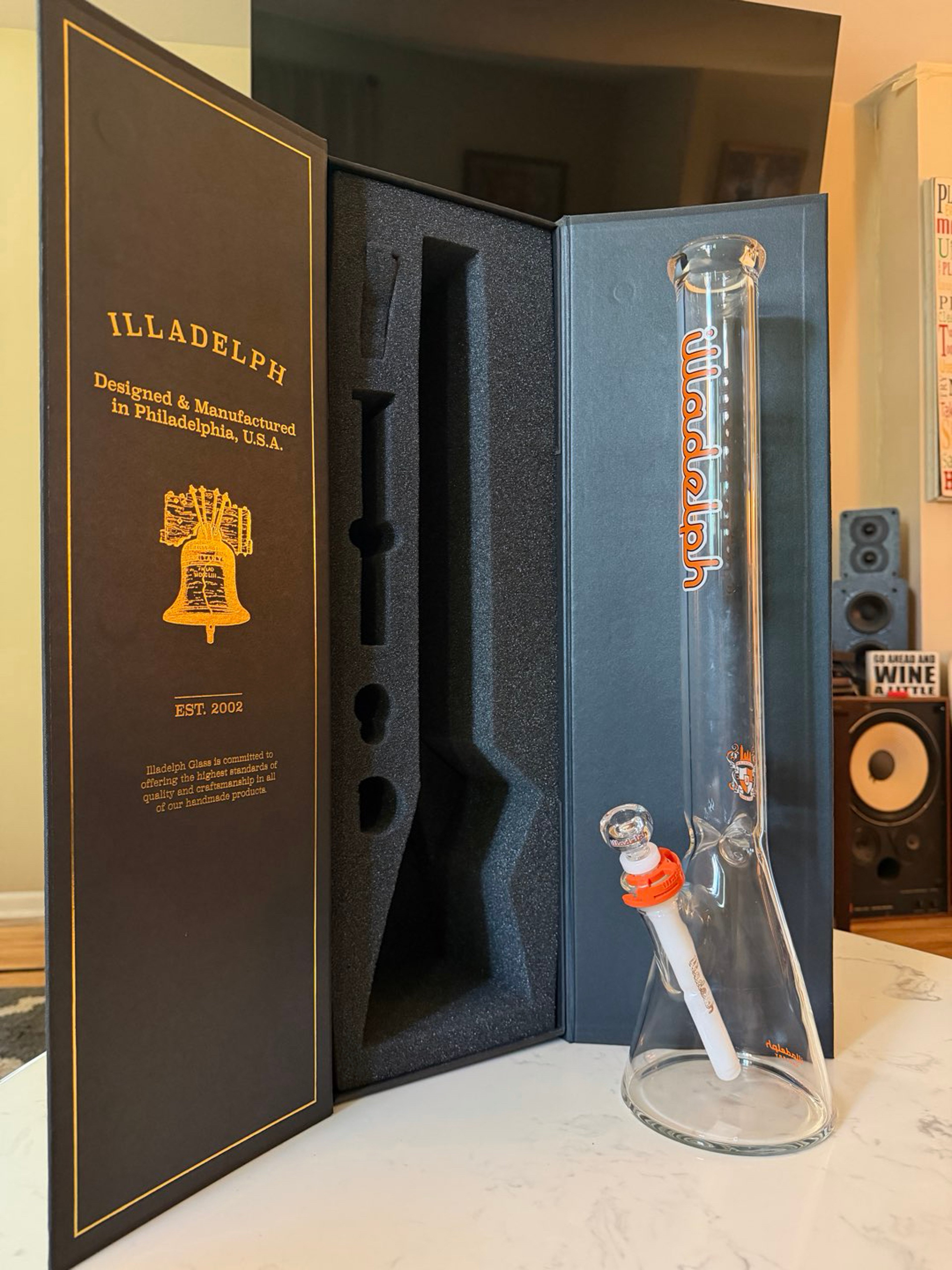 Preview pic of Tall Illadelph Orange Beaker