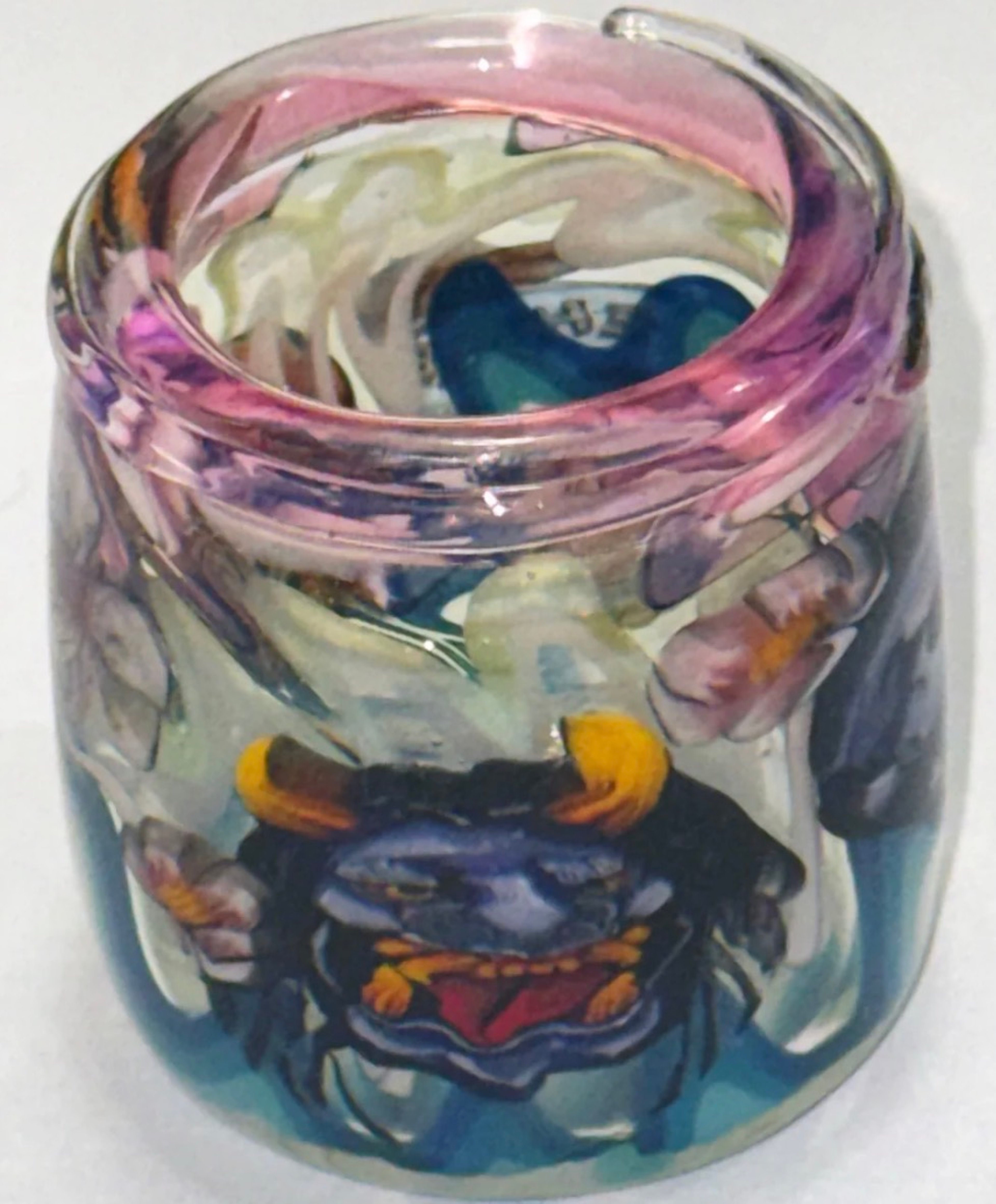 Preview pic of Stephen Boehme Blue Ogre Mask Jar