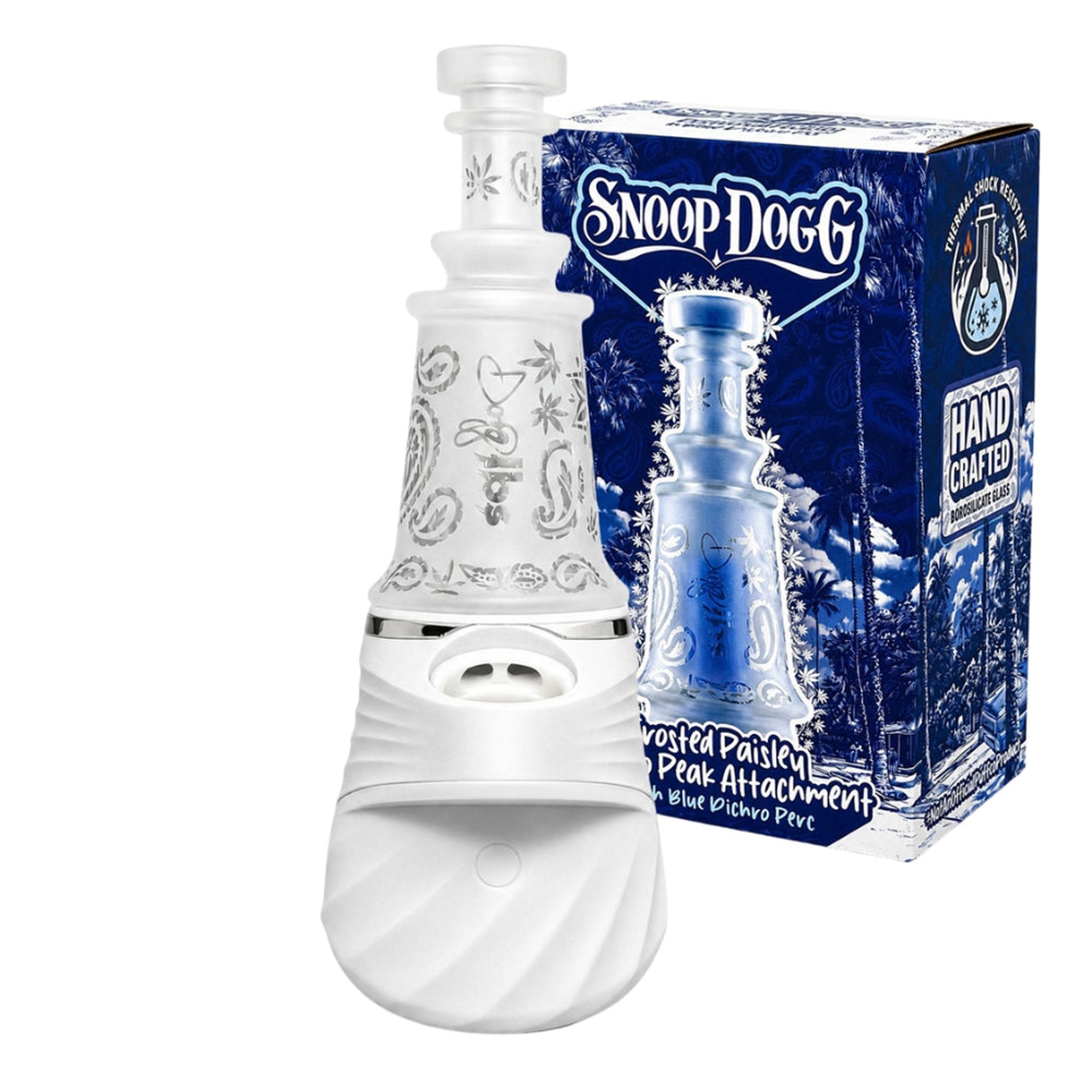 Preview pic of Snoop Dogg Frosted Paisley Puffco Peak Top