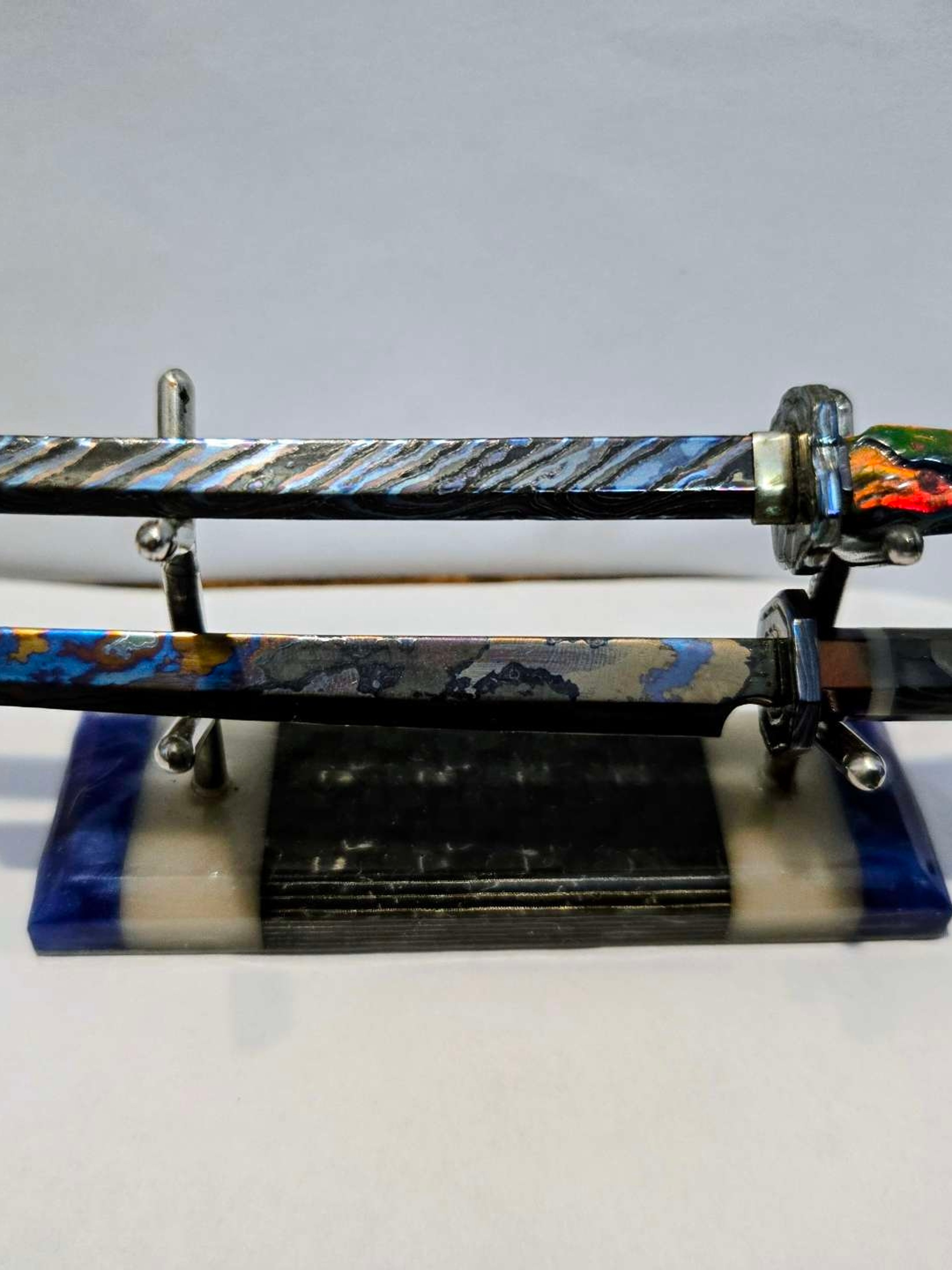 Preview pic of Two Dab Swords with Stand Custom Made by Stainless Katana