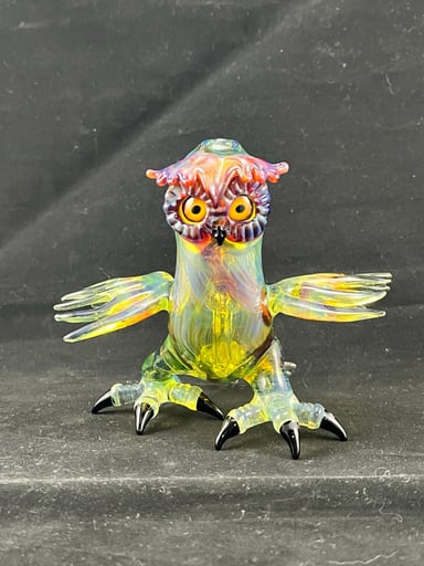 Preview pic of 4Winds Flameworks – Custom Fumed Mini Owl Rig