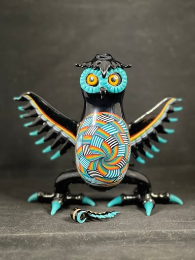 Preview pic of 4Winds x Matt C – "Rainbow Seeker" Custom 1-of-1 Owl Rig (w/ COA & Pendant)
