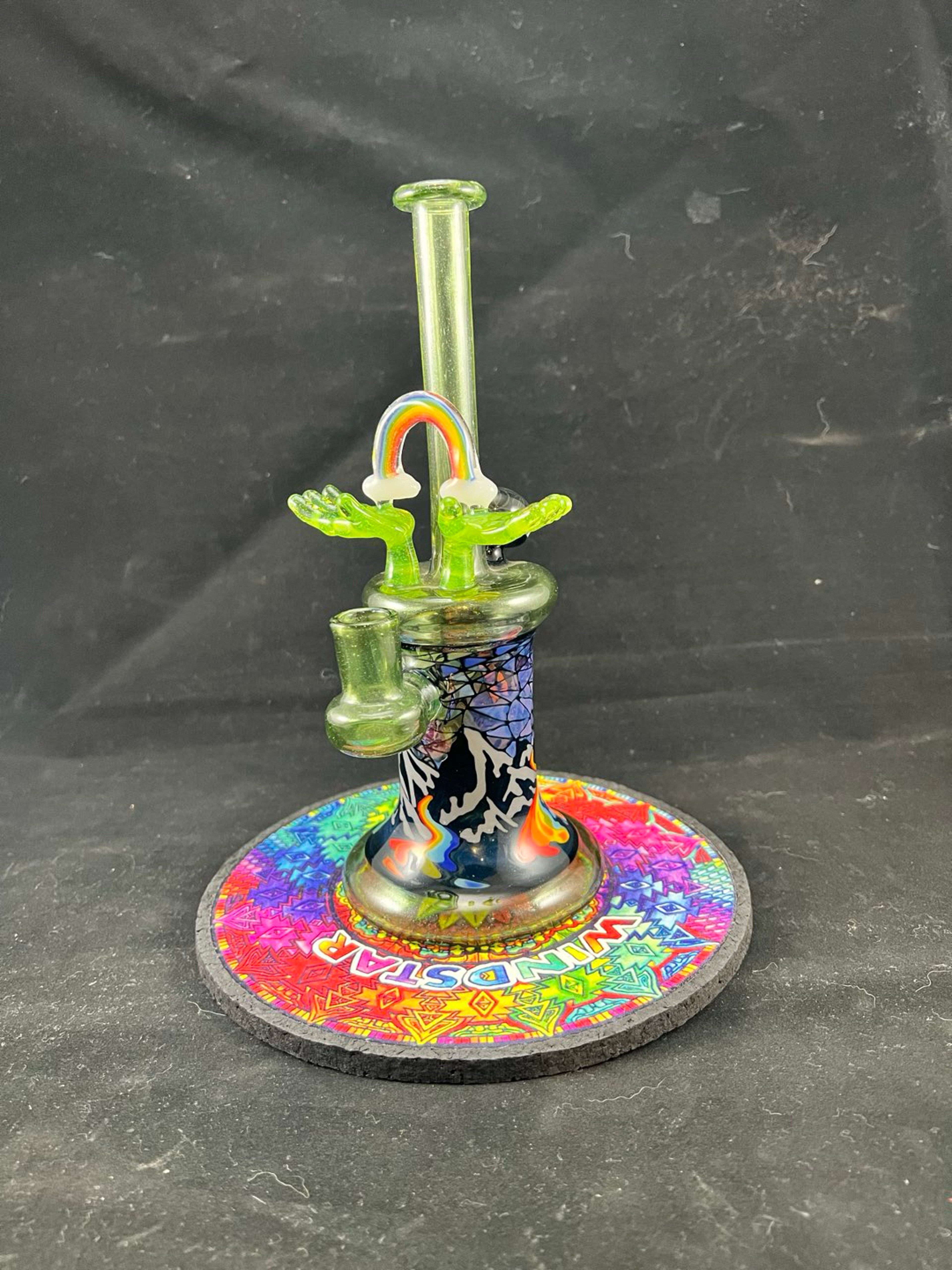 Preview pic of Windstar Glass – Custom Landscapes & Linework Straight-Neck Rig (w/ Matching Mat)