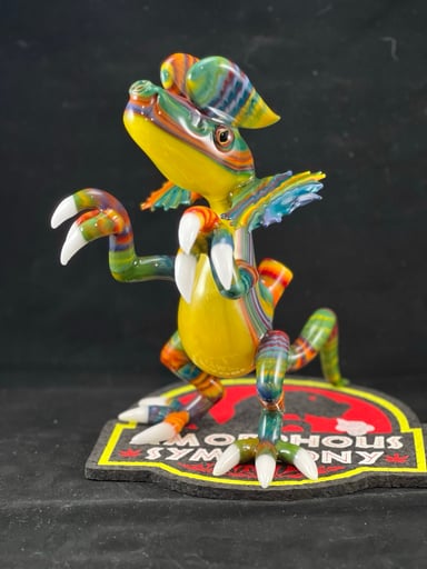 Preview pic of Amorphous Symphony – Custom Full-Color Rainbow Dilophosaurus Dinosaur Rig