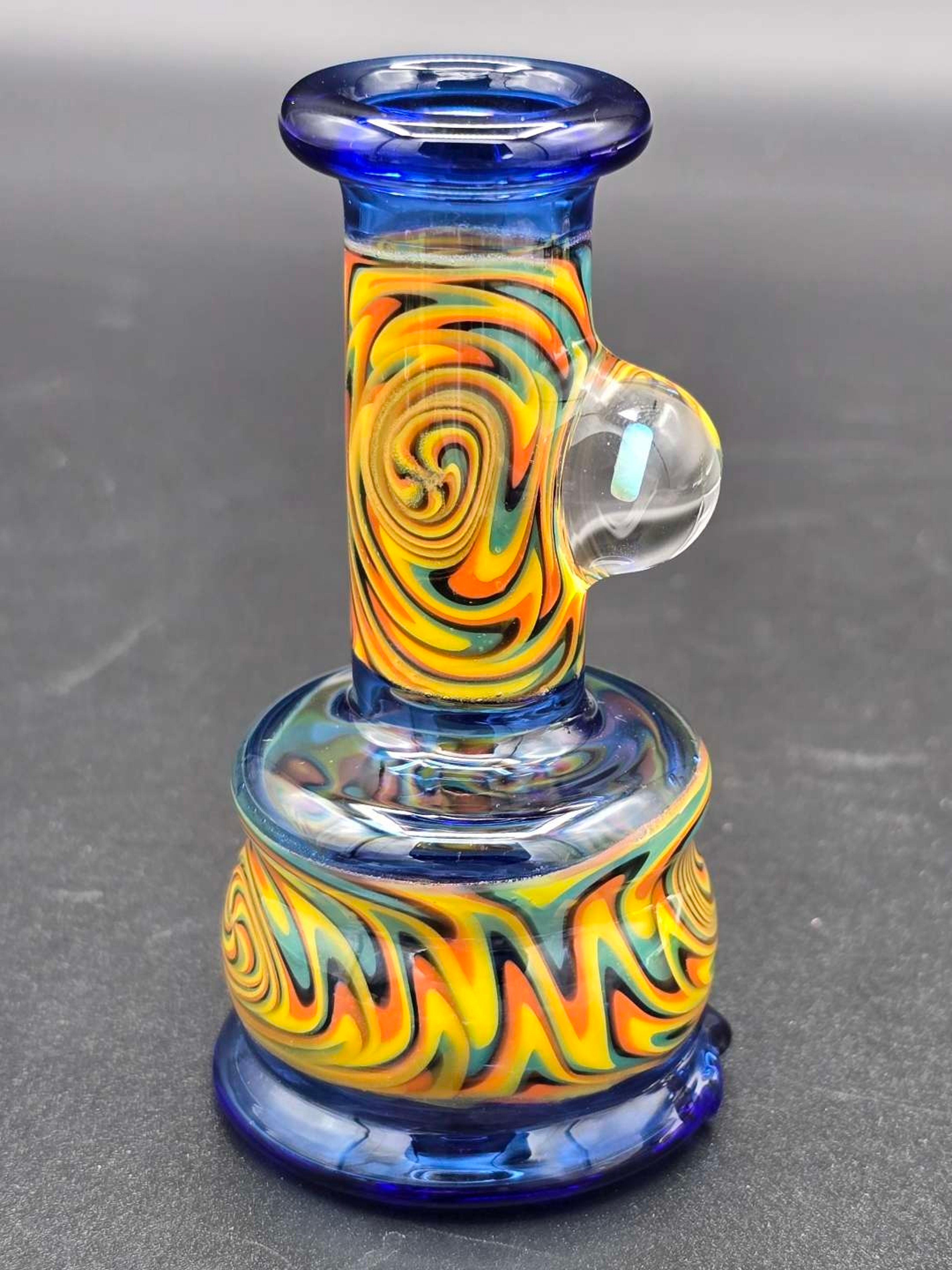 Preview pic of Blue Wig Wag Puffco Peak Dry Glass Top W/ Opal