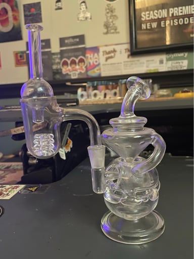 Preview pic of FLASH SALE: Infinity rig bundle! Dual uptake fab-klein + banger + cap and a knot. Complete mobile setup or beginner kit.