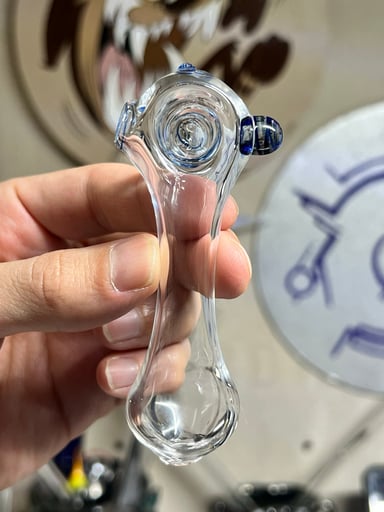 Preview pic of Pipe - Clear Spoon, Swirl accents (UV)