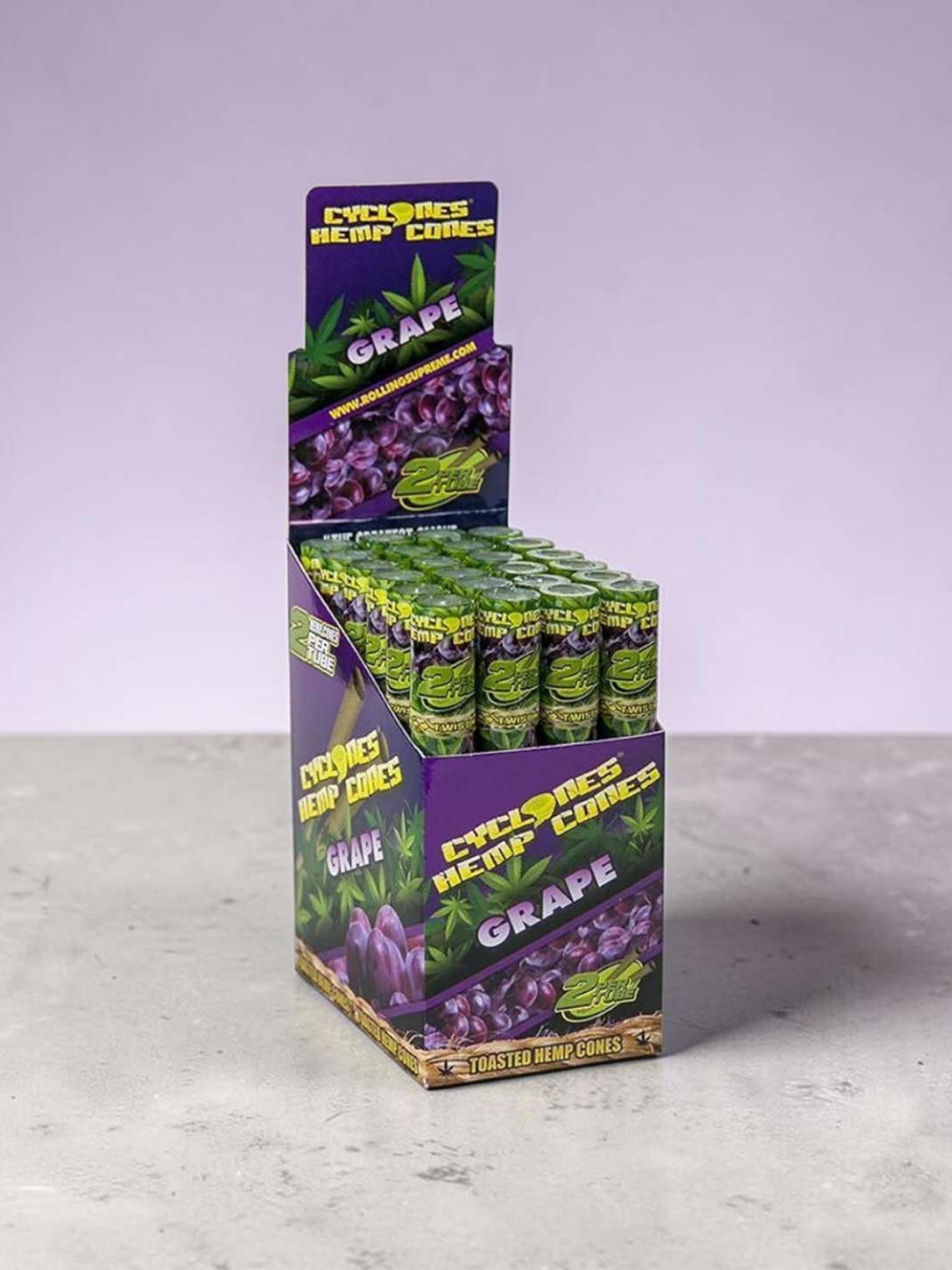 Preview pic of Grape Cyclone Hemp Cones x 48