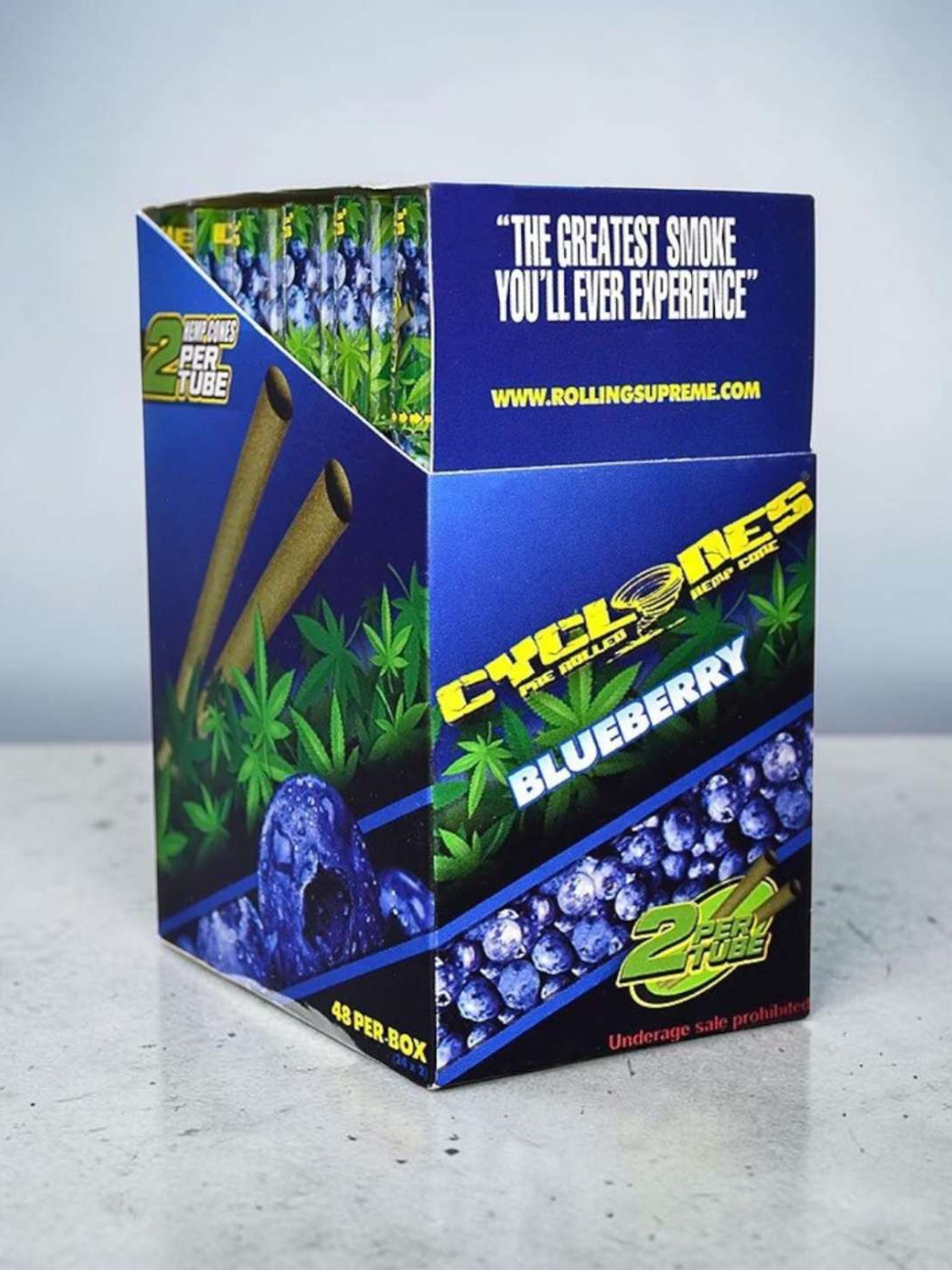 Preview pic of Blueberry Cyclone Hemp Cones x 48