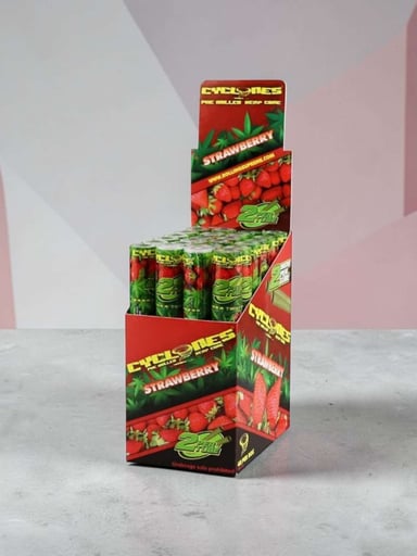 Preview pic of Strawberry Cyclone Hemp Cones x 48