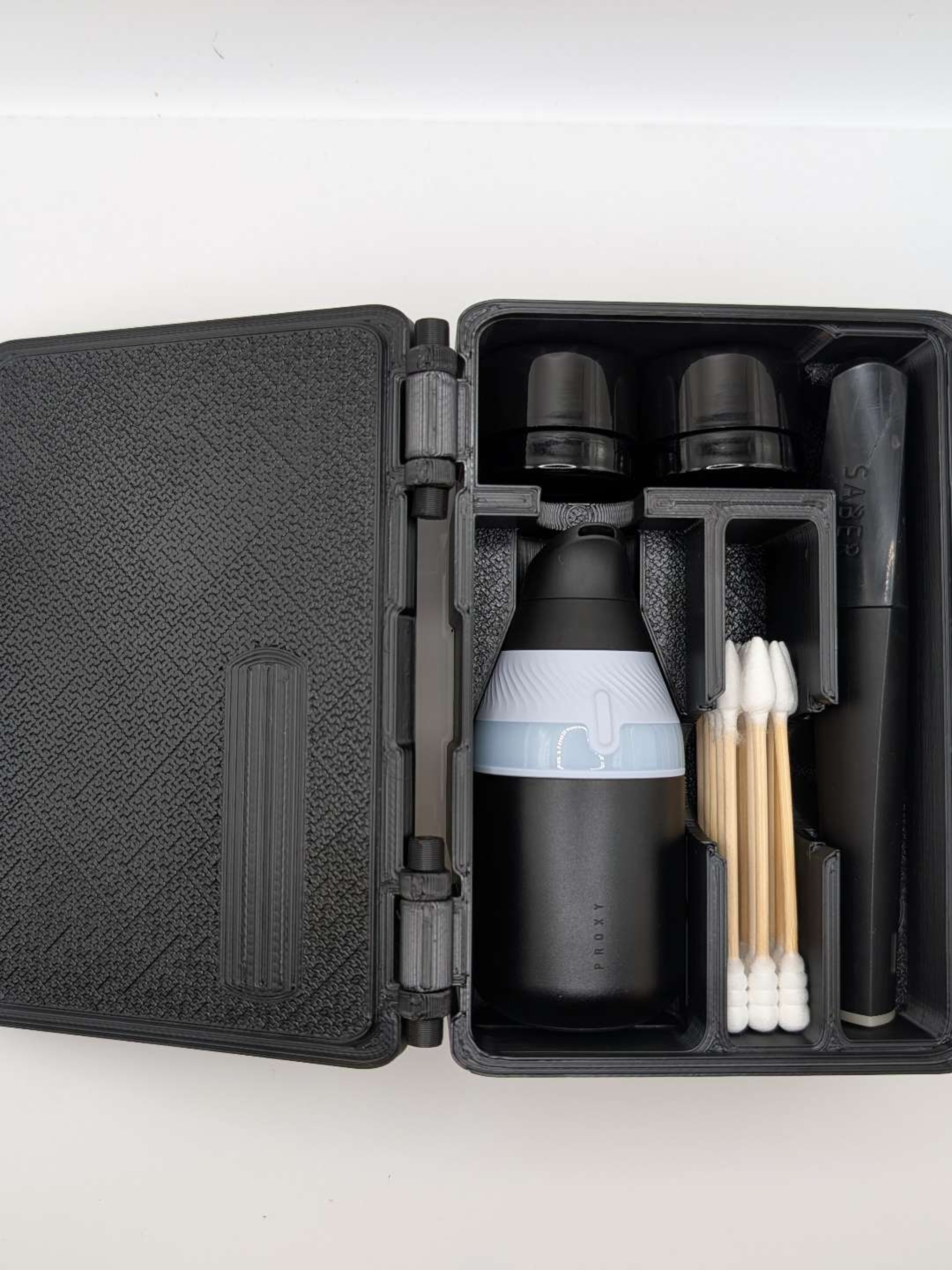 Preview pic of Puffco Proxy Core Case - Saber Edition – Travel Storage w/ Q-Tip Holder, Jar Storage & Hot Knife Slot