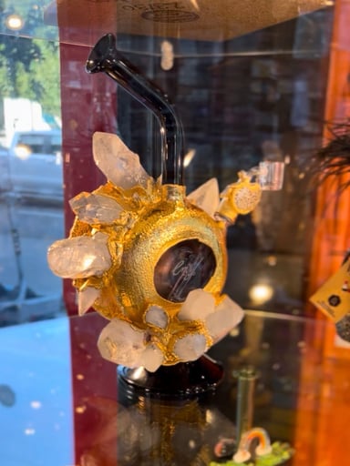 Preview pic of Envy Glass – Custom "24K Ammonite" Mineral Electroformed Rig Set