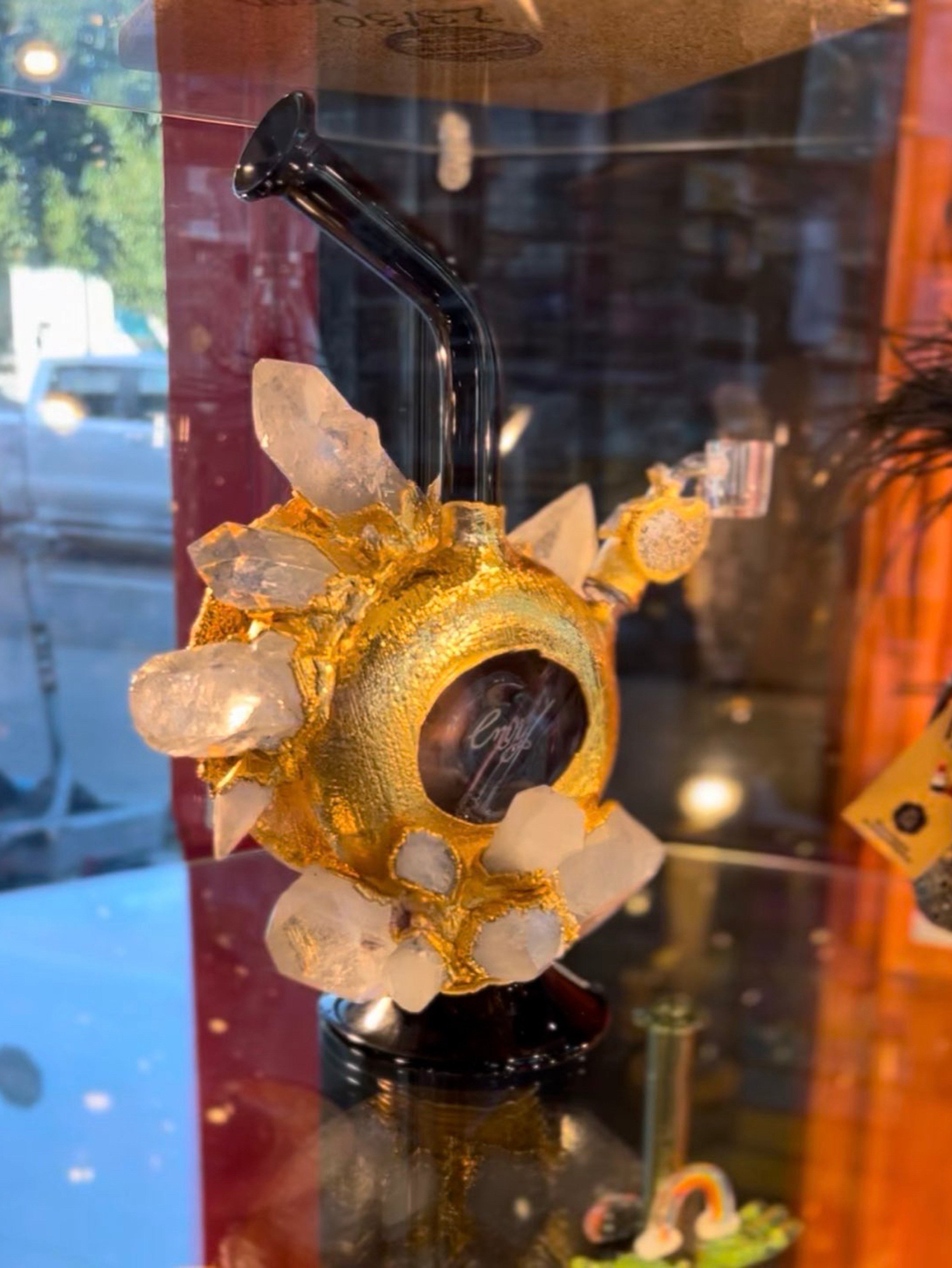 Preview pic of Envy Glass – Custom "24K Ammonite" Mineral Electroformed Rig Set