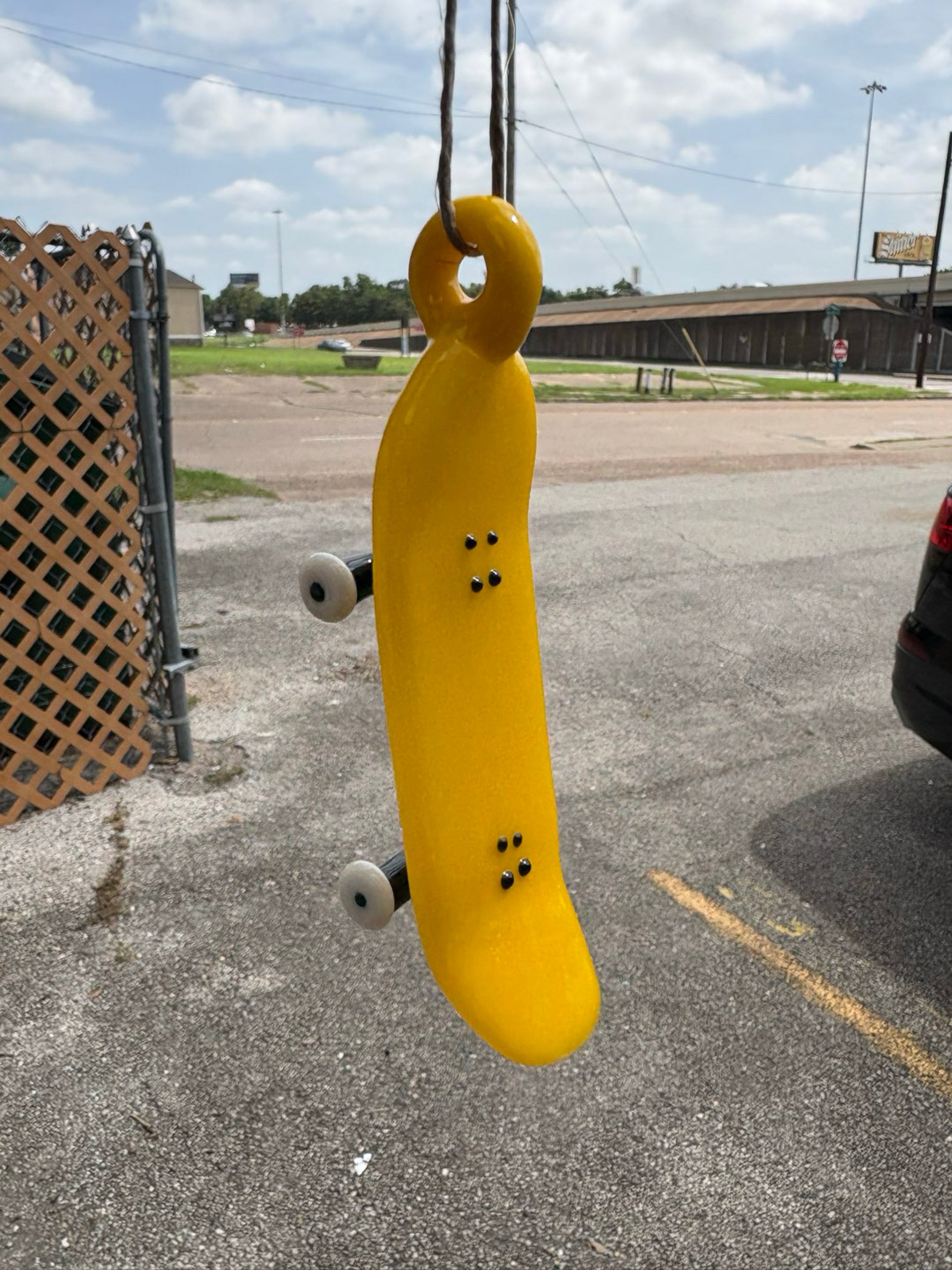 Preview pic of Skateboard pendant by CROOKS GLASS (yellow)