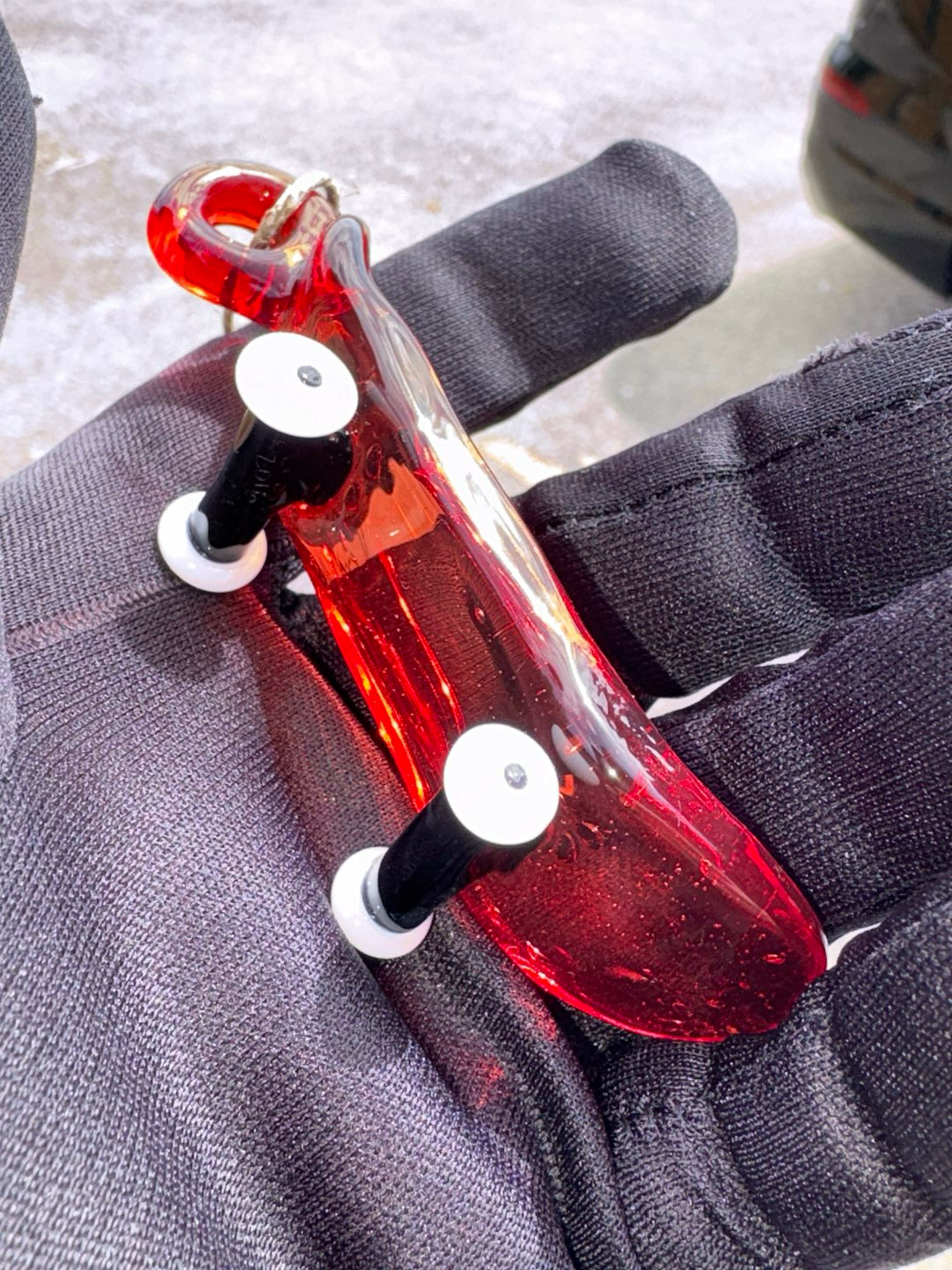 Preview pic of Skateboard pendant by CROOKS GLASS (red)