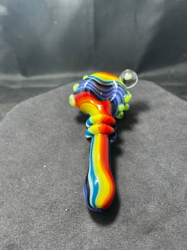 Preview pic of Rainbow line work Opal spoon