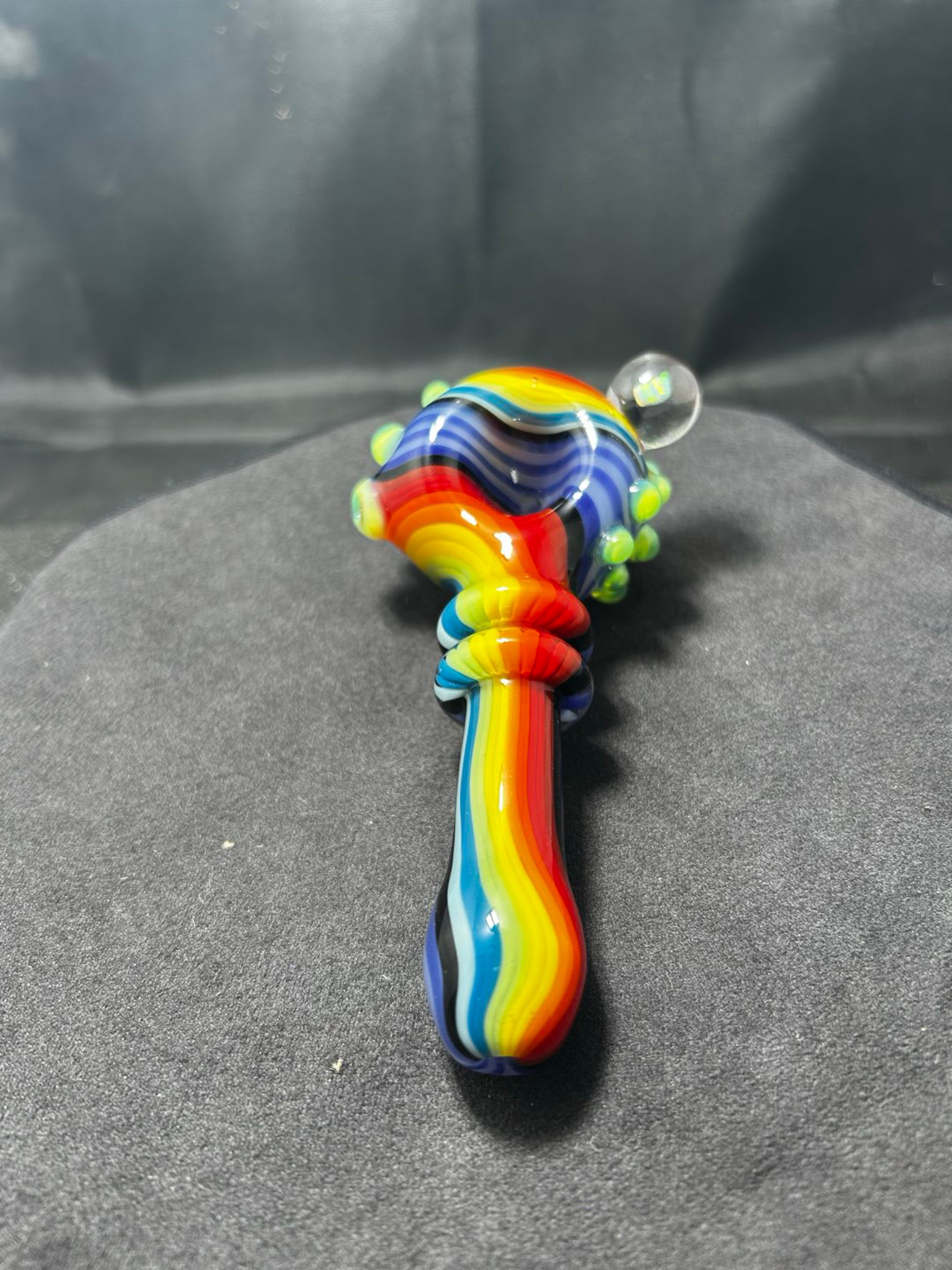 Preview pic of Rainbow line work Opal spoon