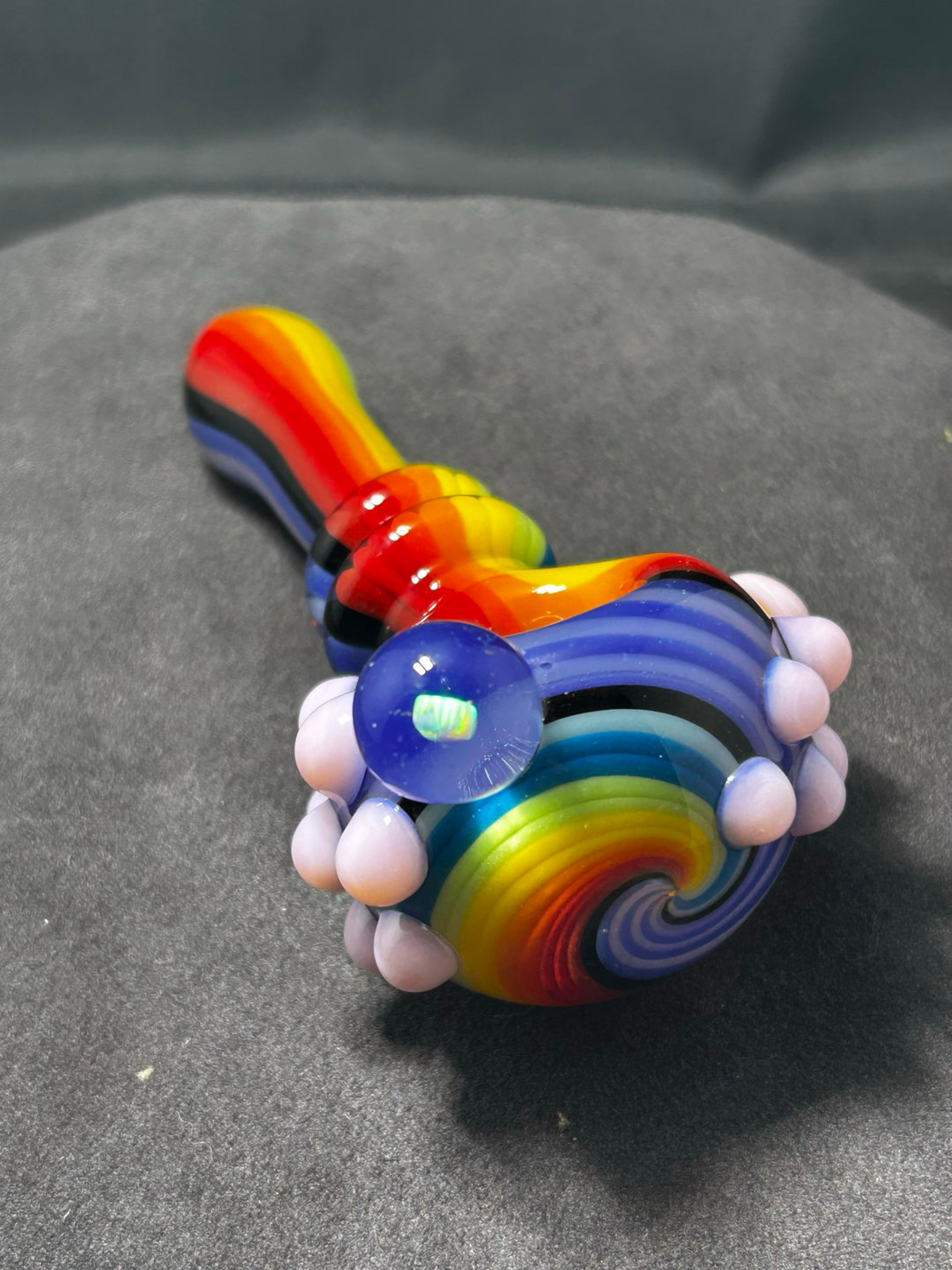 Preview pic of Rainbow line work Opal spoon
