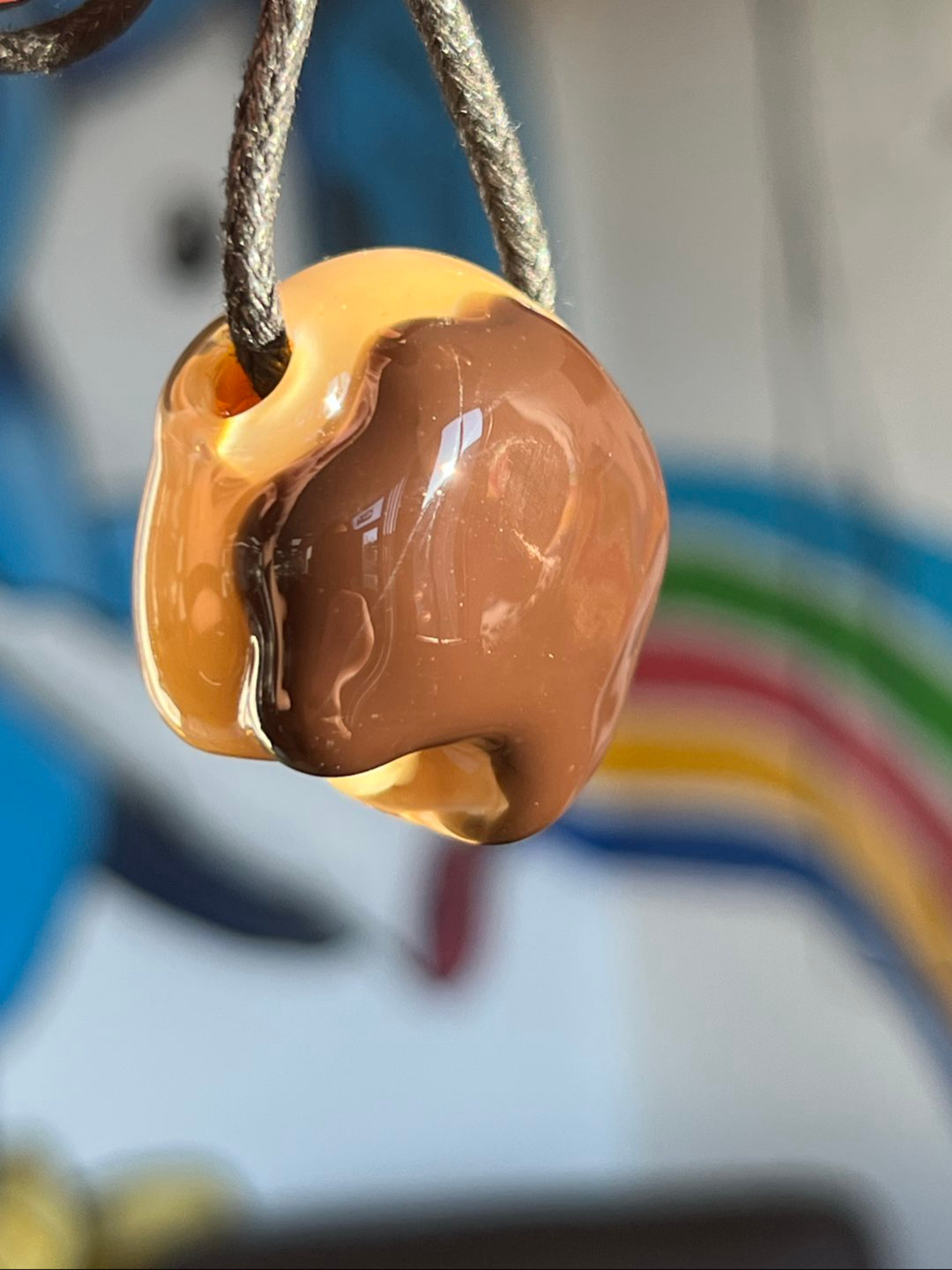 Preview pic of KGB Boston Cream Donut Pendant