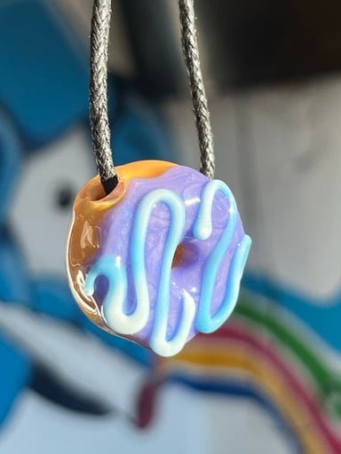 Preview pic of KGB Purple w/ Blue Razz Drizzle Pendant