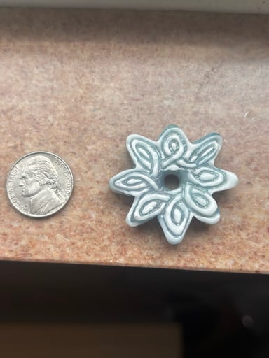Preview pic of Engraved pendant charm - ribbon loops