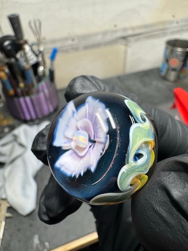 Preview pic of 32mm Flower/ Fume Dot Implosion @Eli.M.Glass x @Animated.Glass