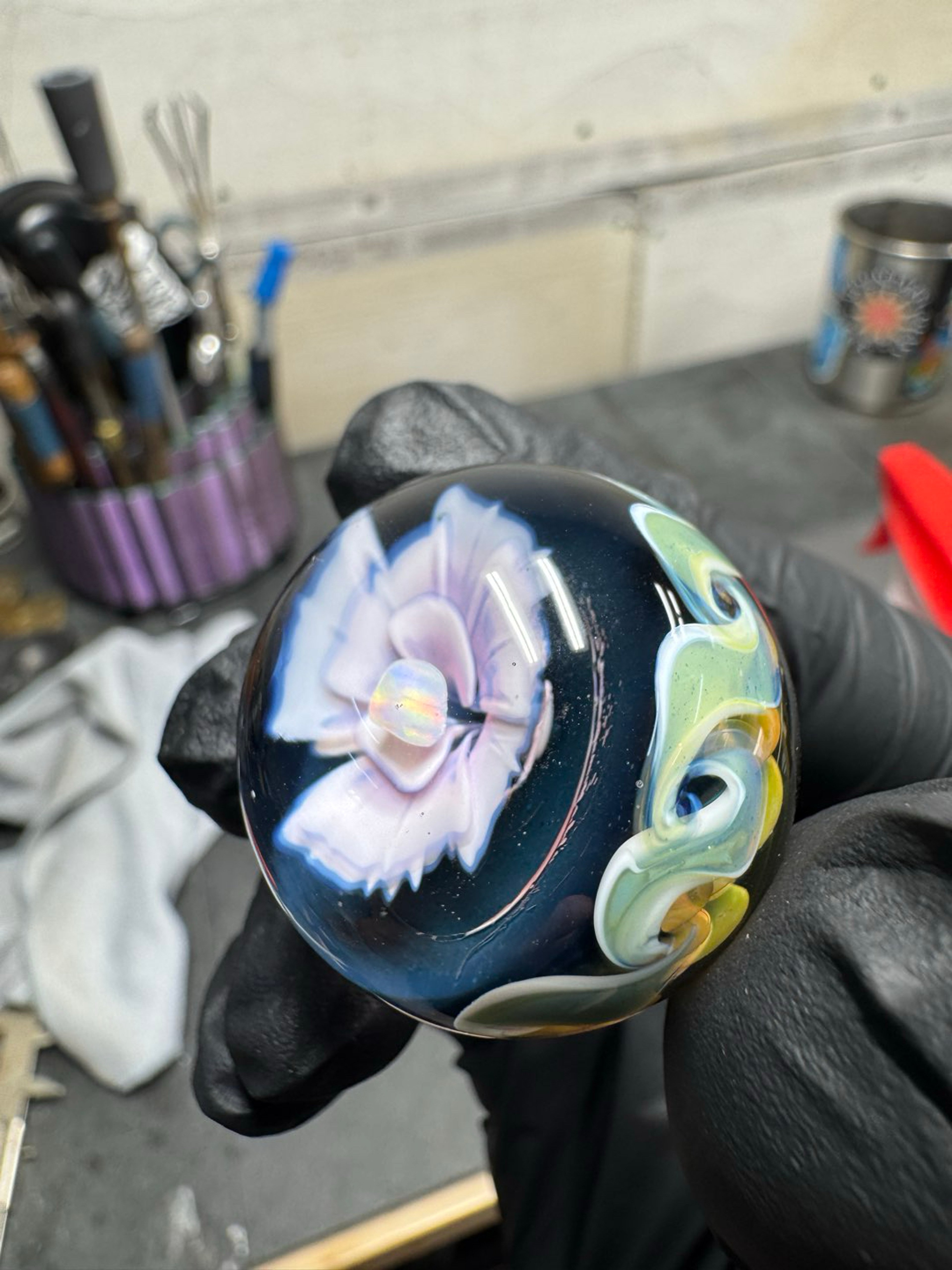 Preview pic of 32mm Flower/ Fume Dot Implosion @Eli.M.Glass x @Animated.Glass
