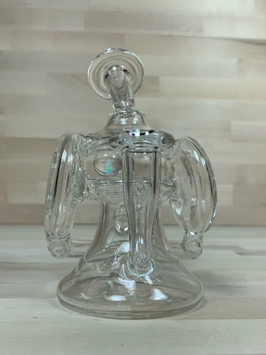 Preview pic of Knuckles Glass Clear Marble Spinner Rig
