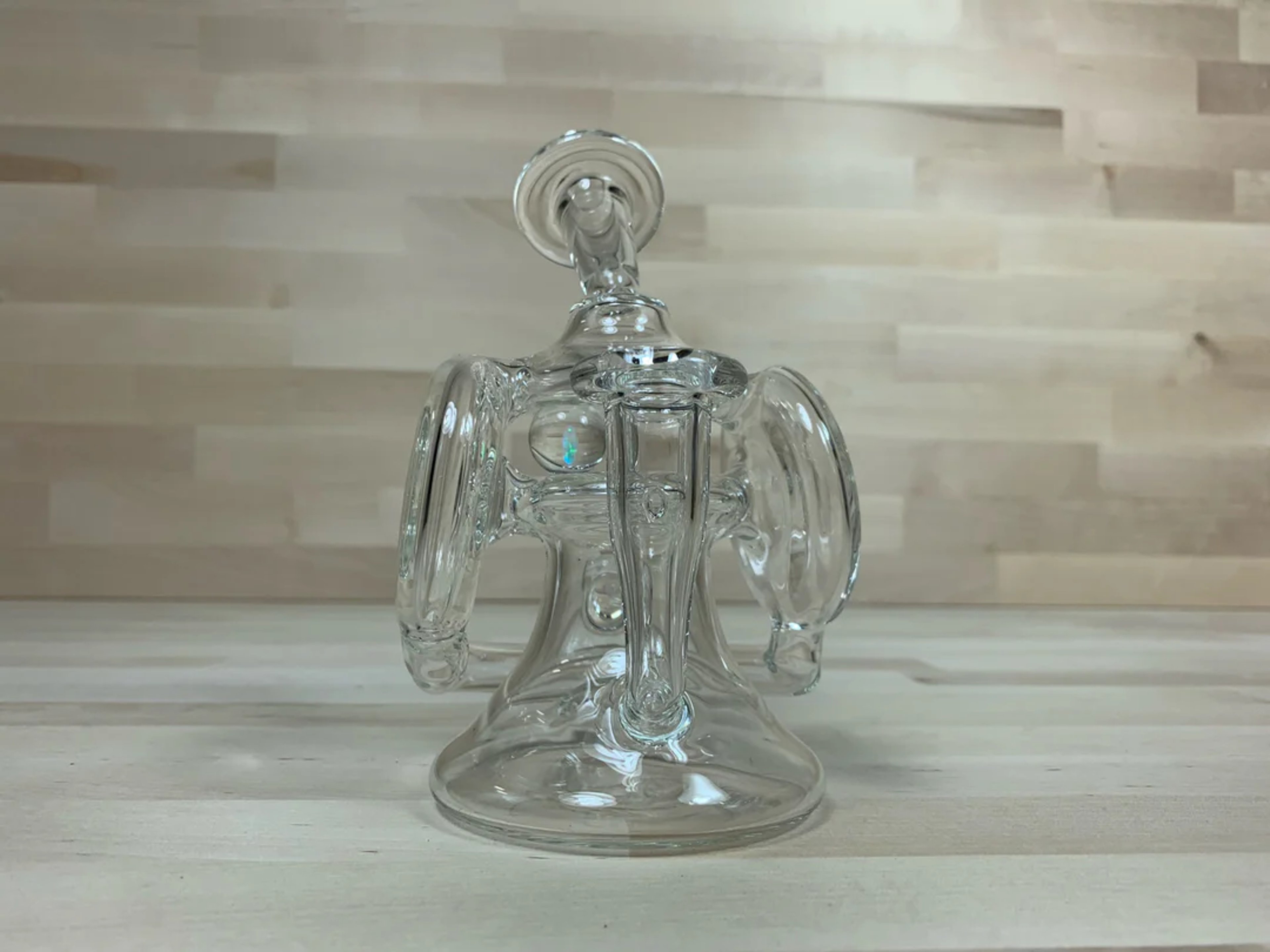 Preview pic of Knuckles Glass Clear Marble Spinner Rig