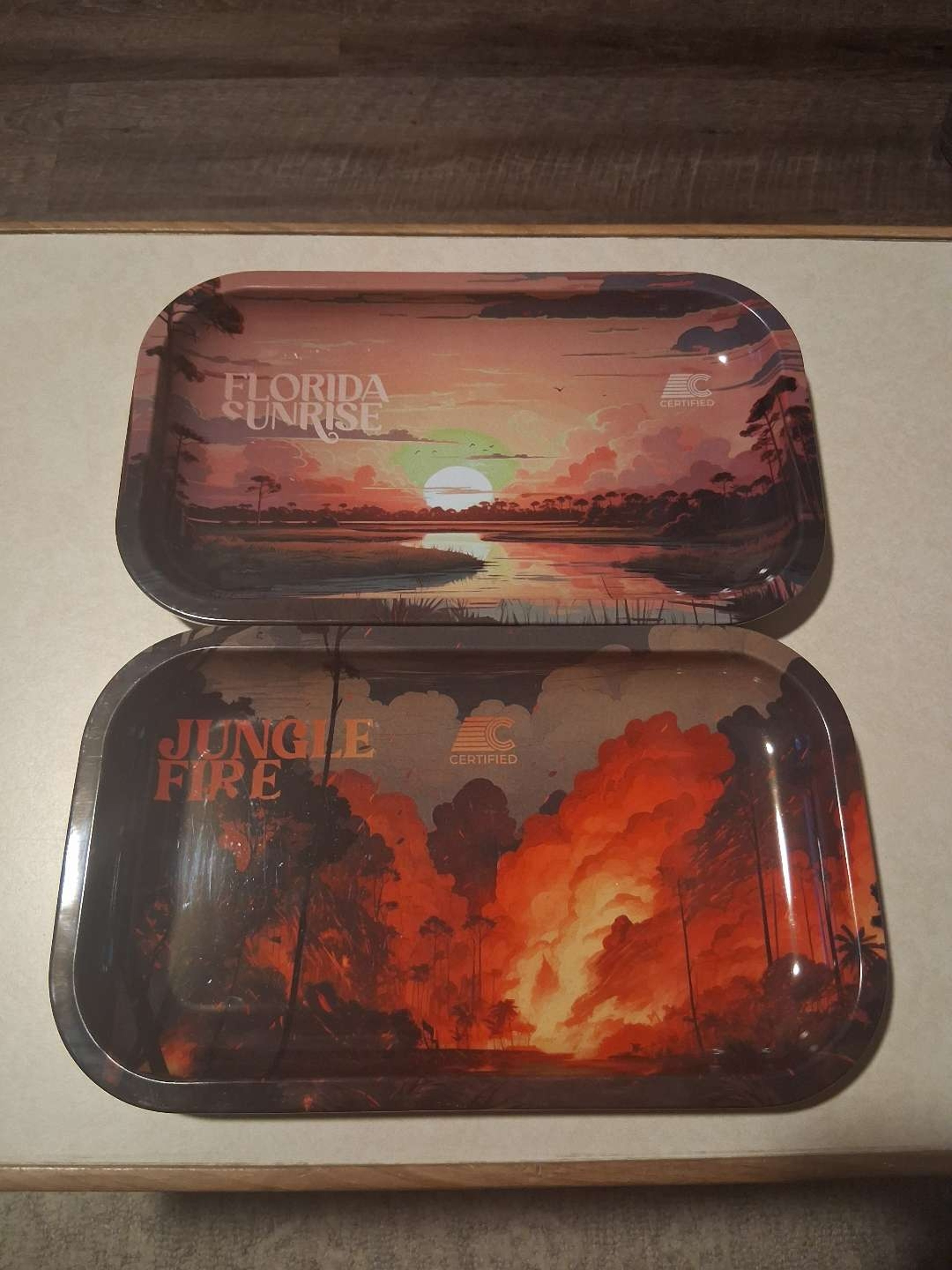 Preview pic of 2 large Certified Cultivators Trays *rare print (free shipping)